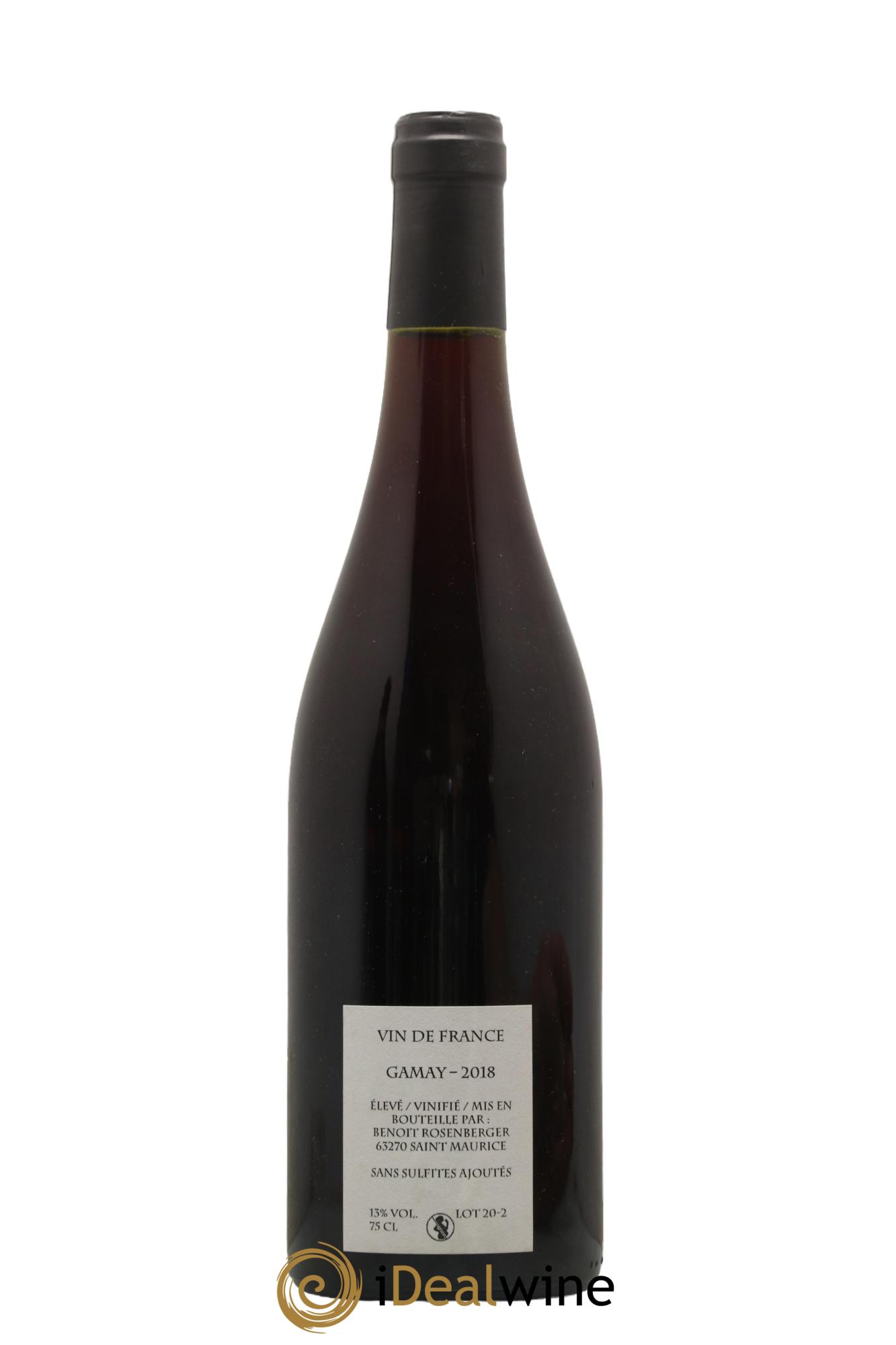 Vin de France Verre de Terre Loup des Vignes Benoit Rosenberger  2018 - Lot de 1 bouteille - 1