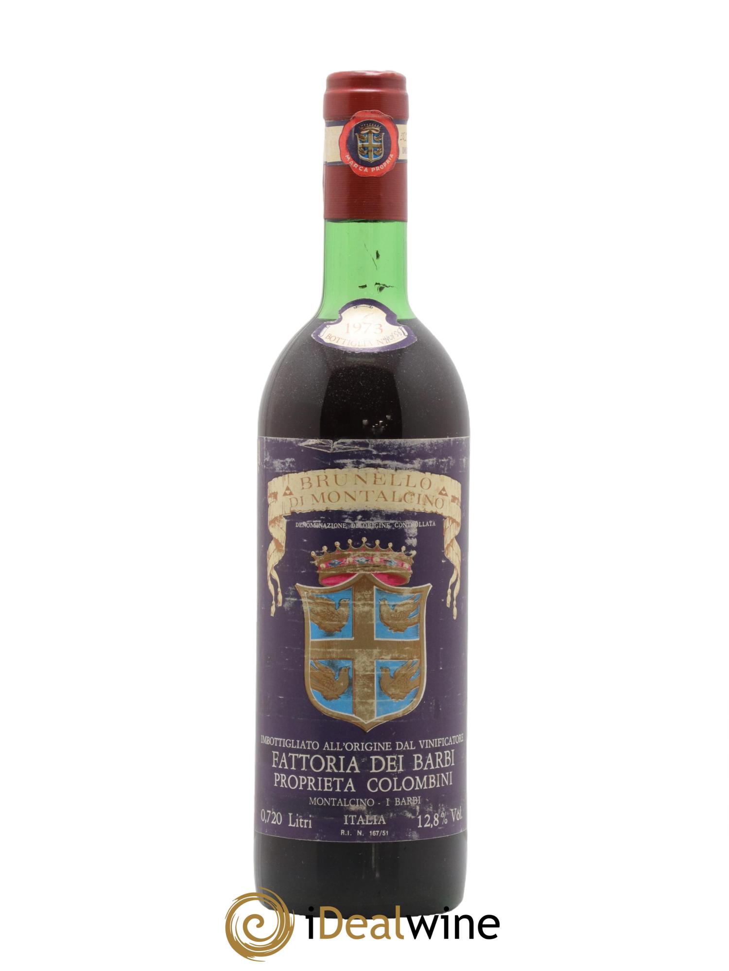 Brunello di Montalcino DOCG Fattoria dei Barbi 1973 - Posten von 1 Flasche - 0