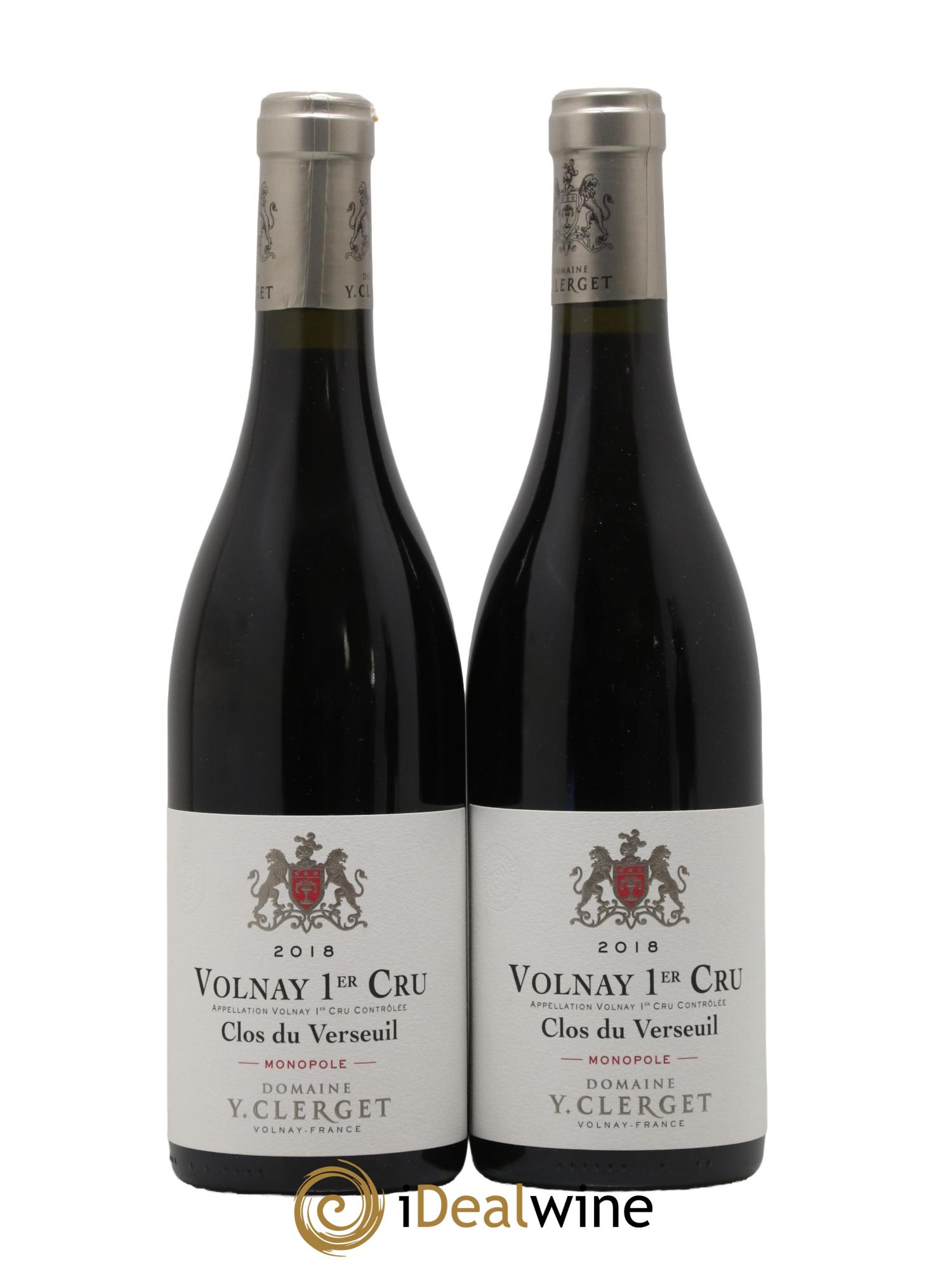 Volnay 1er Cru Clos du Verseuil Domaine Yvon Clerget 2018 - Lot de 2 bouteilles - 0