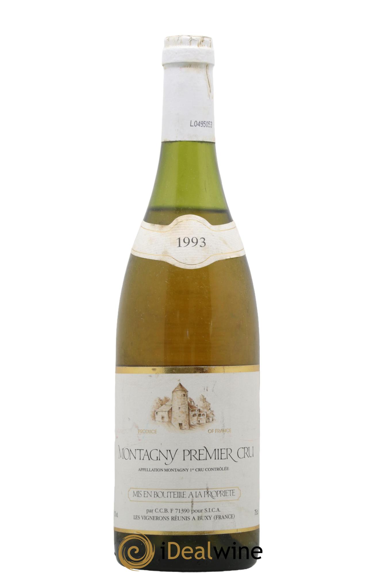 Montagny 1er Cru Les Vignerons Réunis à Buxy 1993 - Lot de 1 bouteille - 0