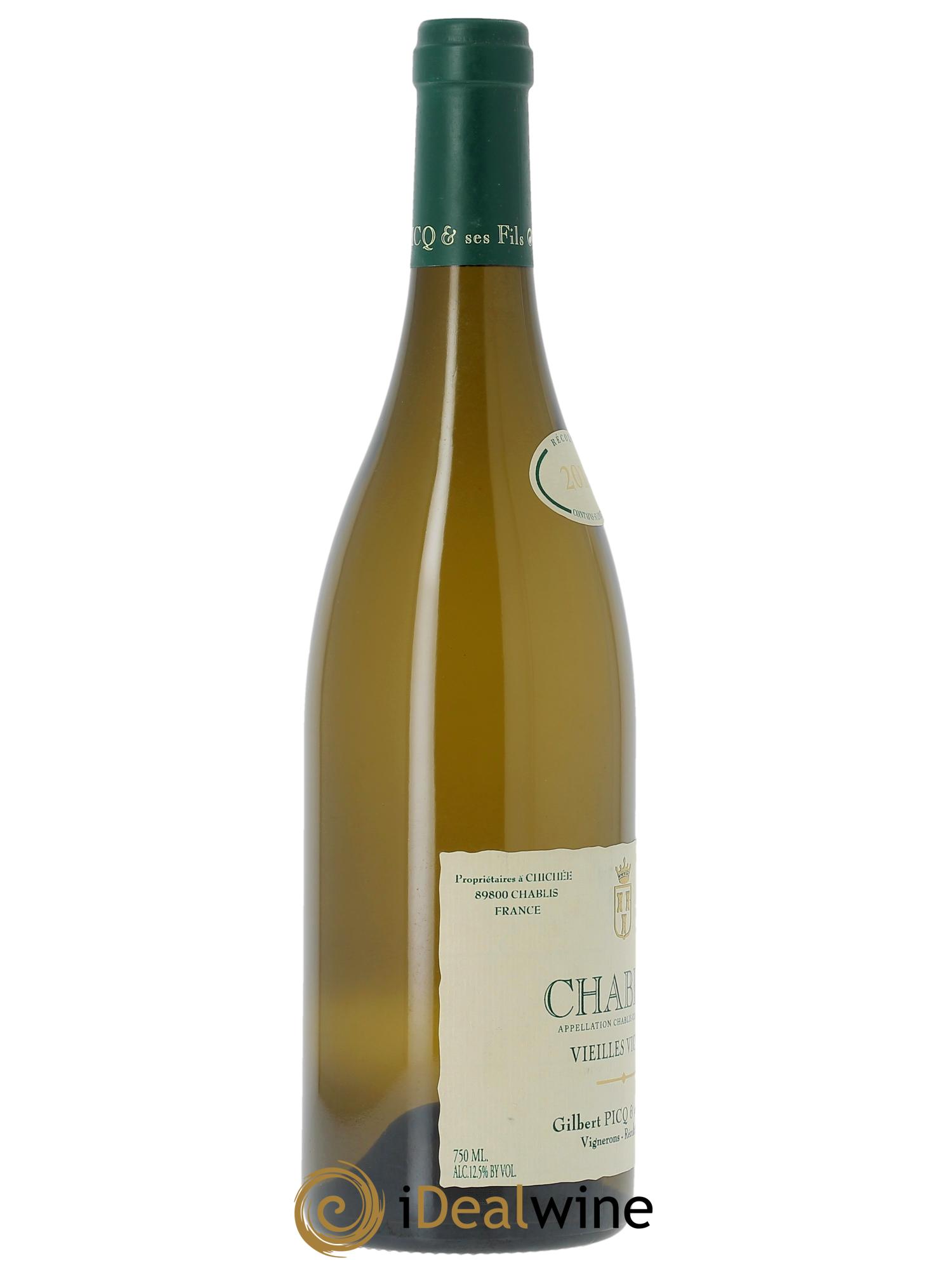 Chablis Vieilles vignes  Gilbert Picq et Fils   2014 - Lot de 1 bouteille - 1