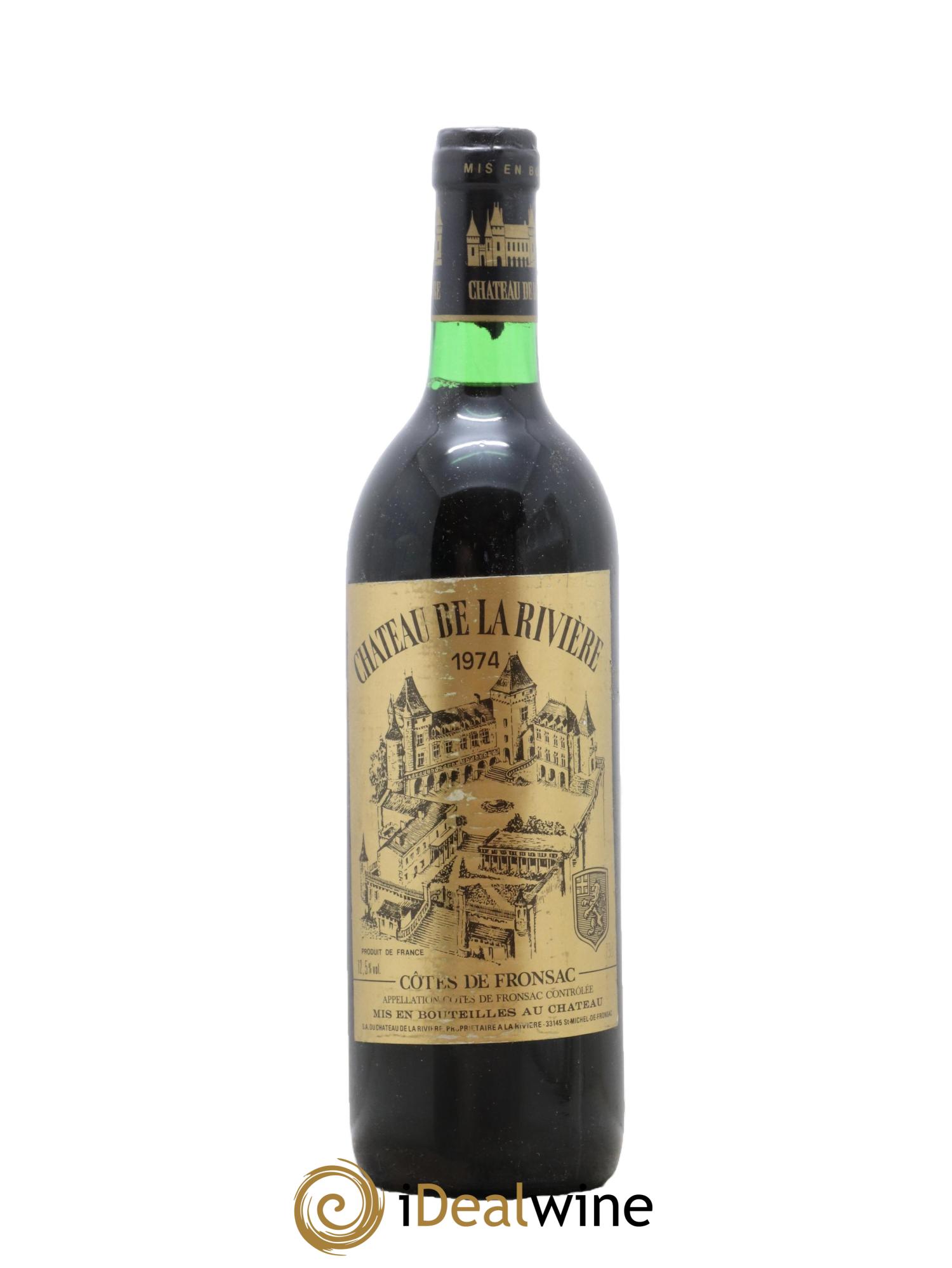 Château de La Rivière 1974 - Lot of 1 bottle - 0