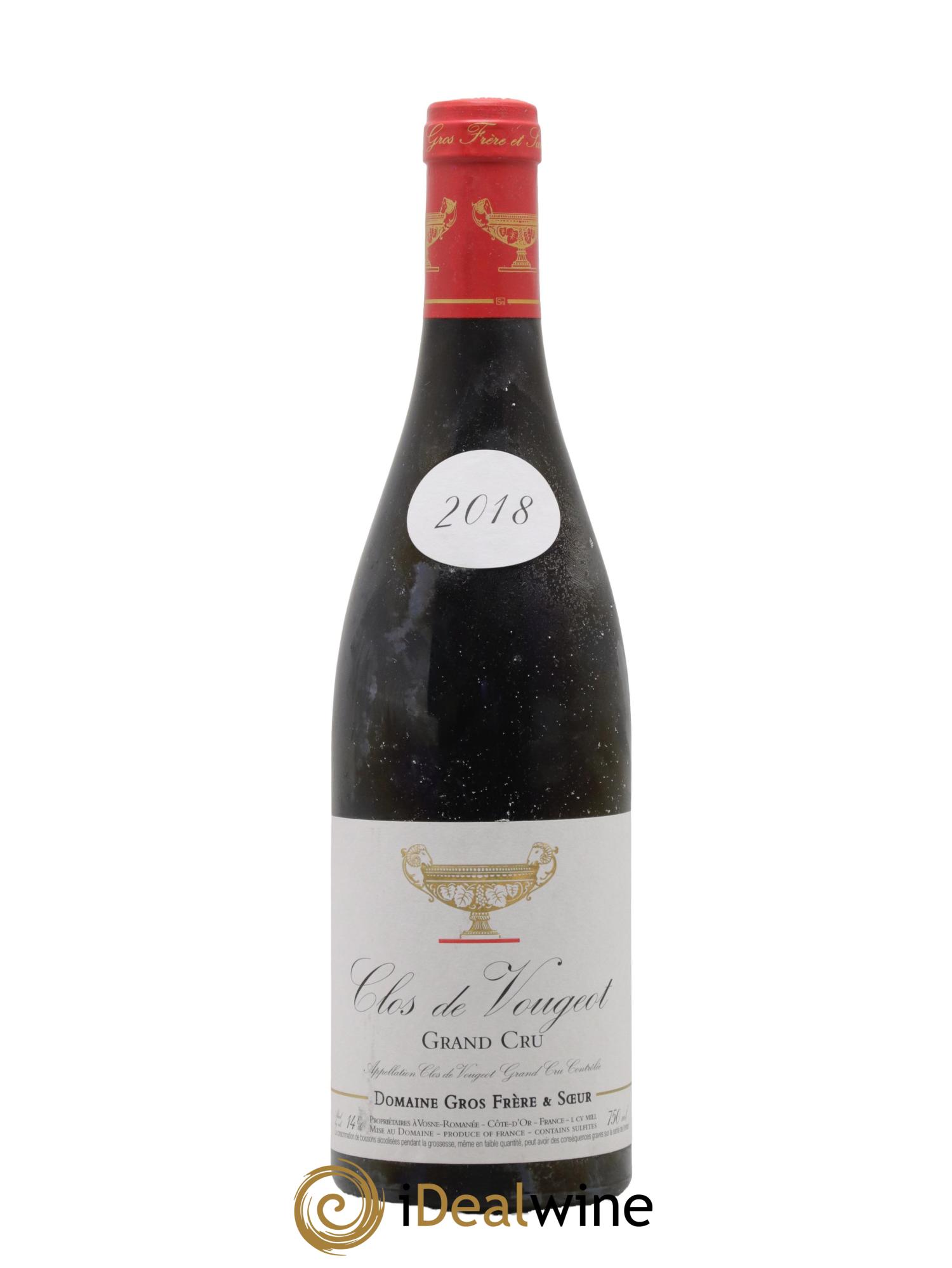 Clos de Vougeot Grand Cru Gros Frère & Soeur 2018 - Lotto di 1 bottiglia - 0