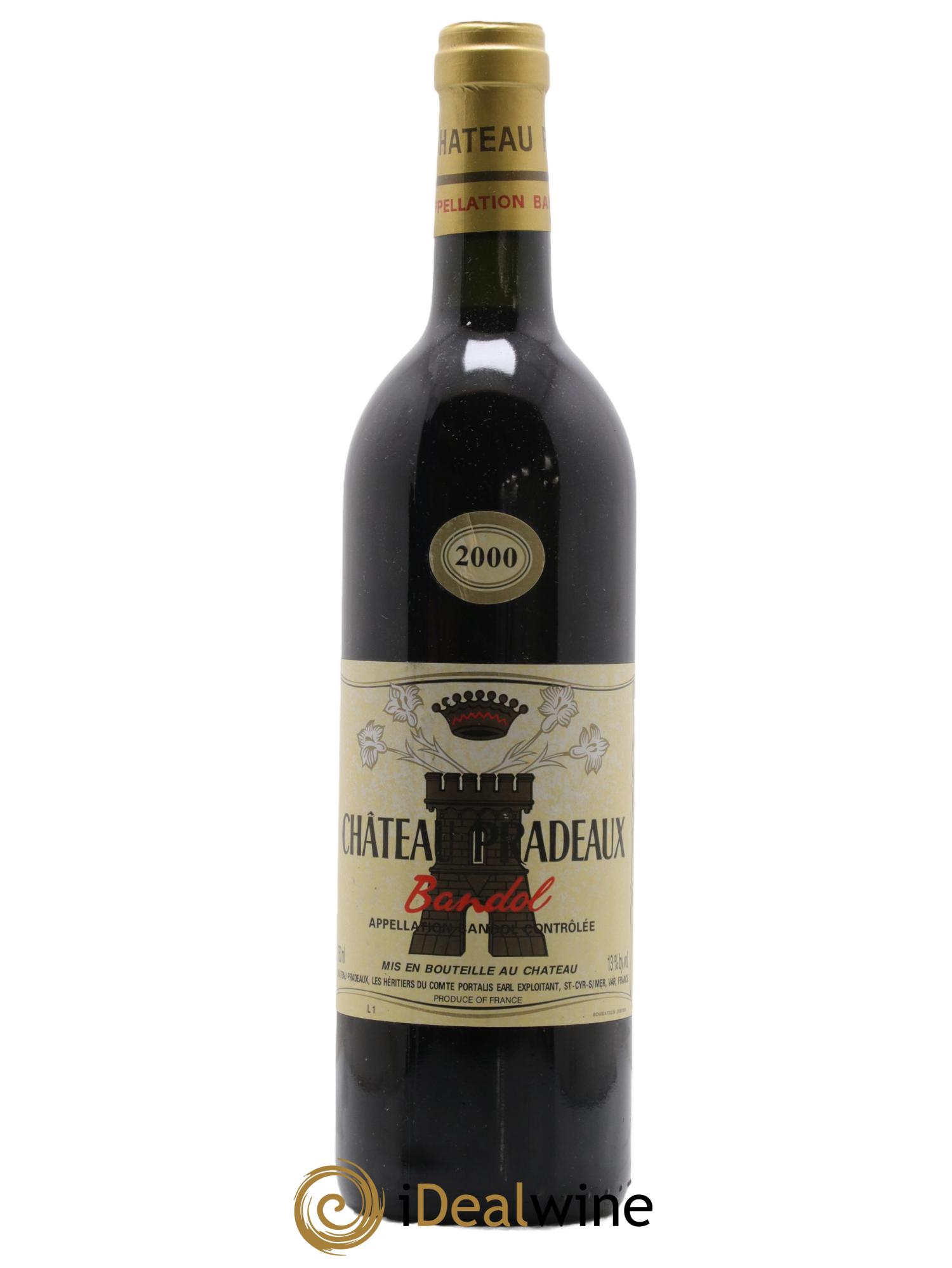 Bandol Château Pradeaux Famille Portalis 2000 - Lot de 1 bouteille - 0