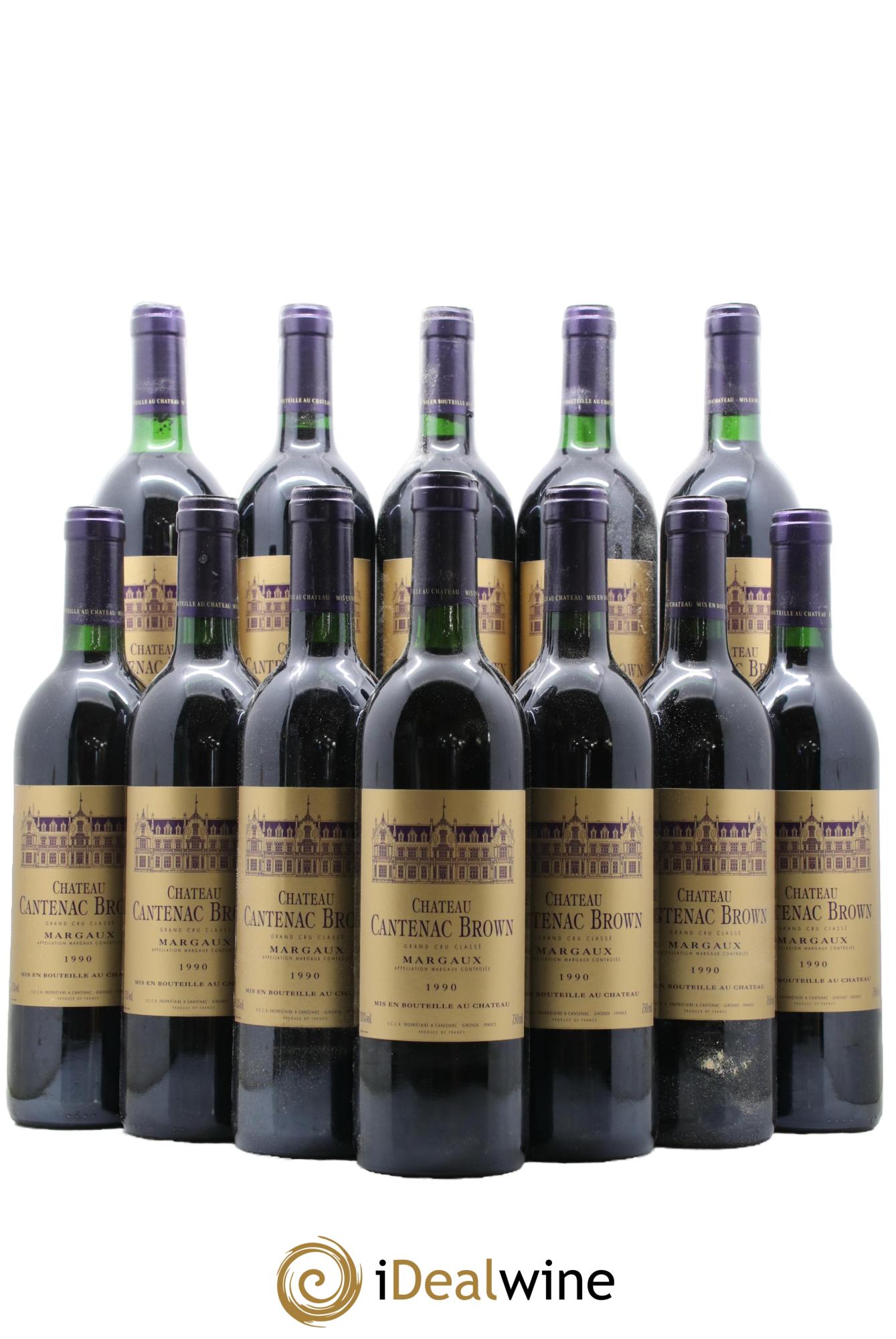 Château Cantenac Brown 3ème Grand Cru Classé 1990 - Lotto di 12 bottiglie - 0