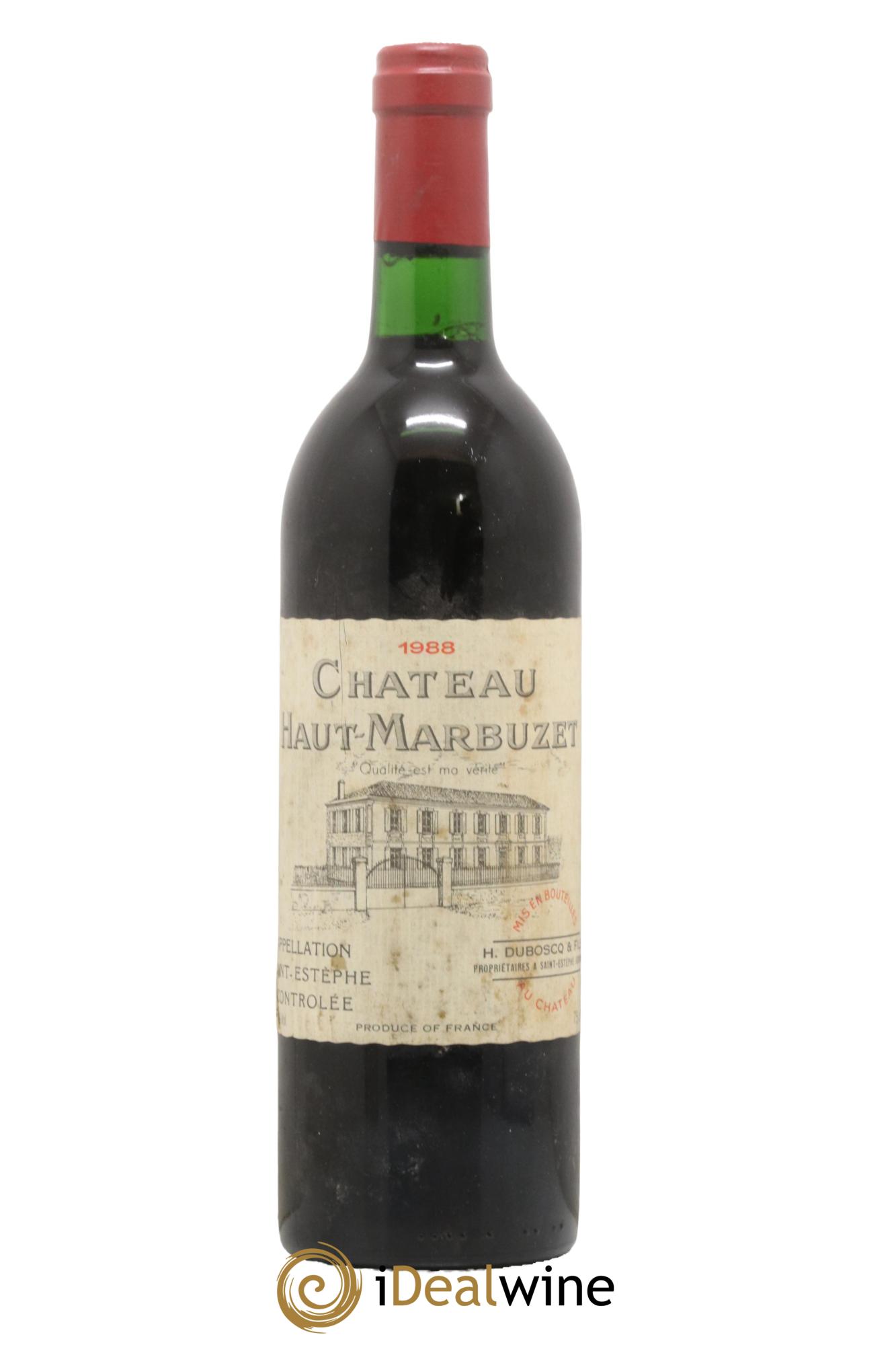 Château Haut Marbuzet 1988 - Posten von 1 Flasche - 0