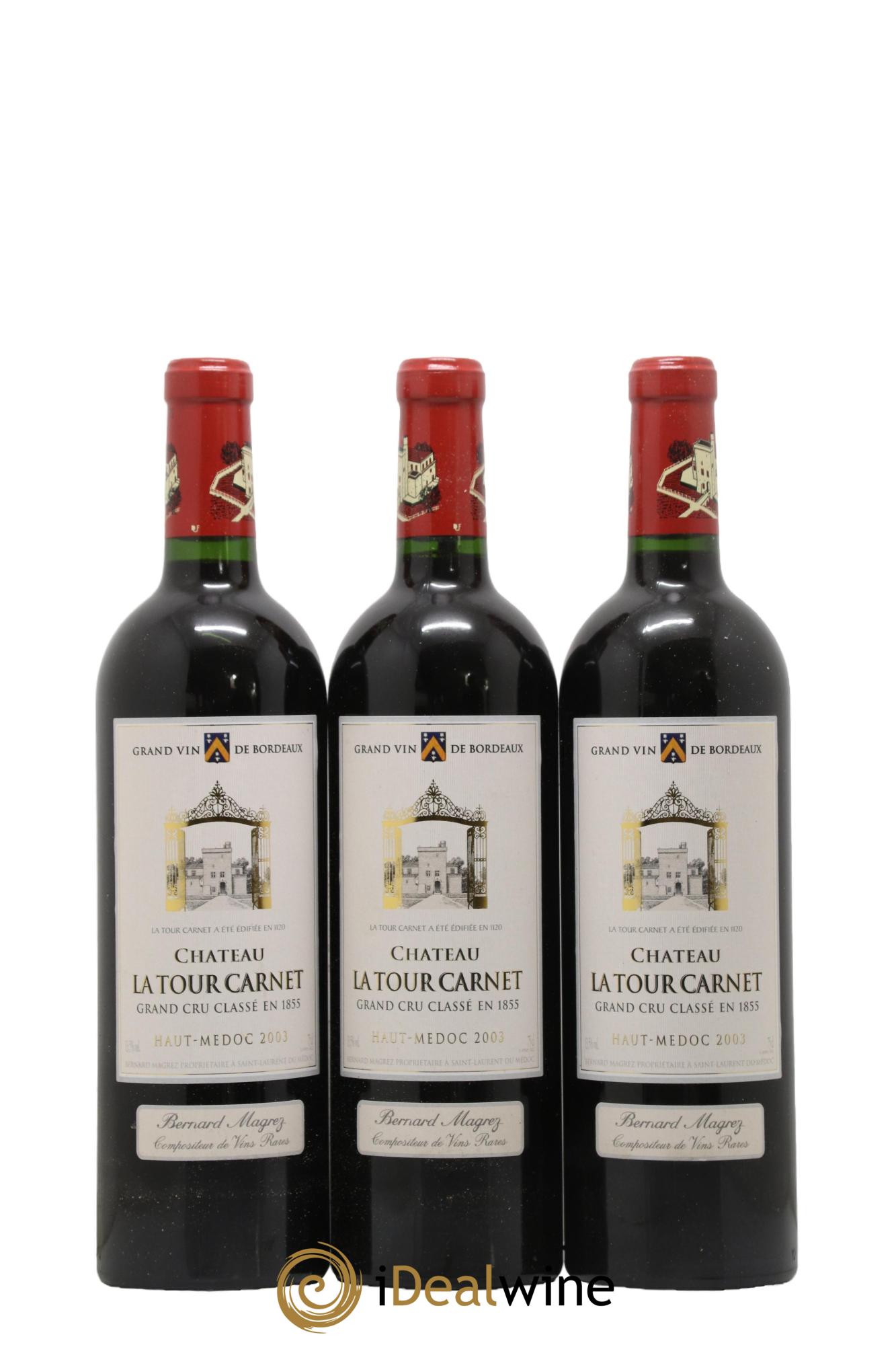 Château la Tour Carnet 4ème Grand Cru Classé 2003 - Lot of 6 bottles - 2