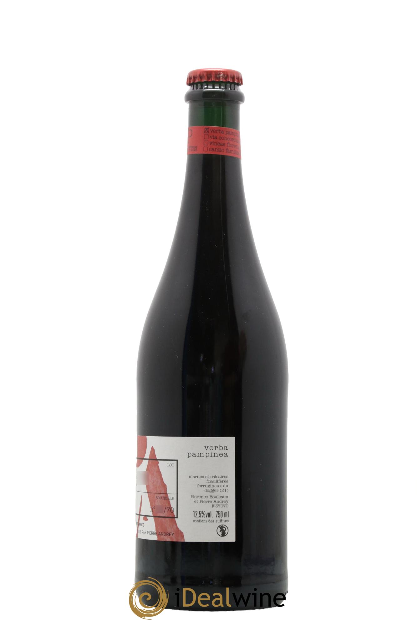 Vin de France Verba Pampinea Pinot Noir Florence Bouleaux et Pierre Andrey 2020 - Lot de 1 bouteille - 1