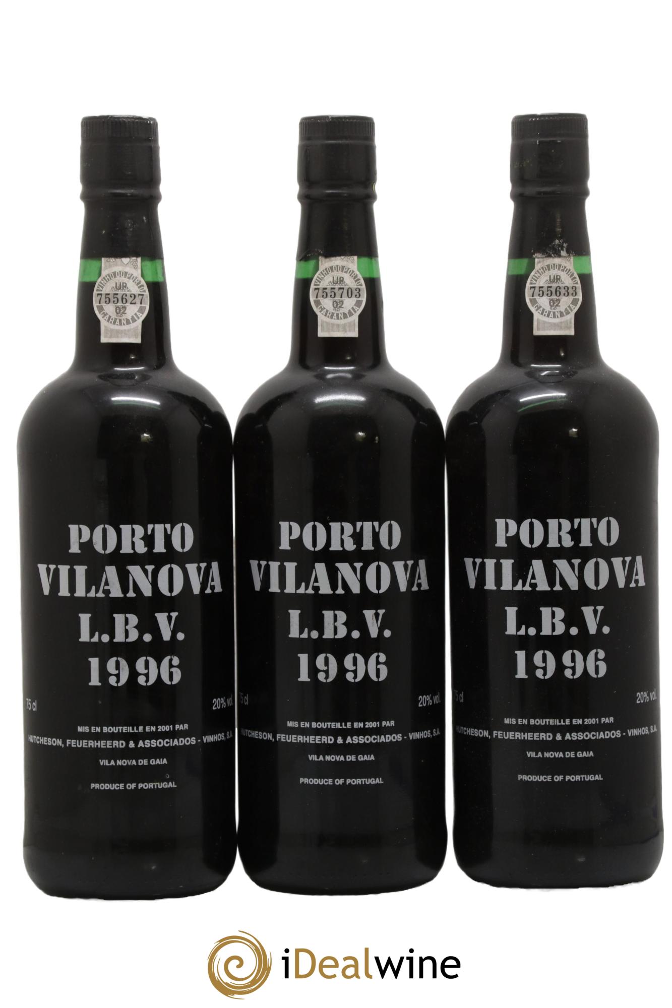 Porto Villanova LBV Hutcheson Feuerheerd & Associados 1996 - Lot de 3 bouteilles - 0