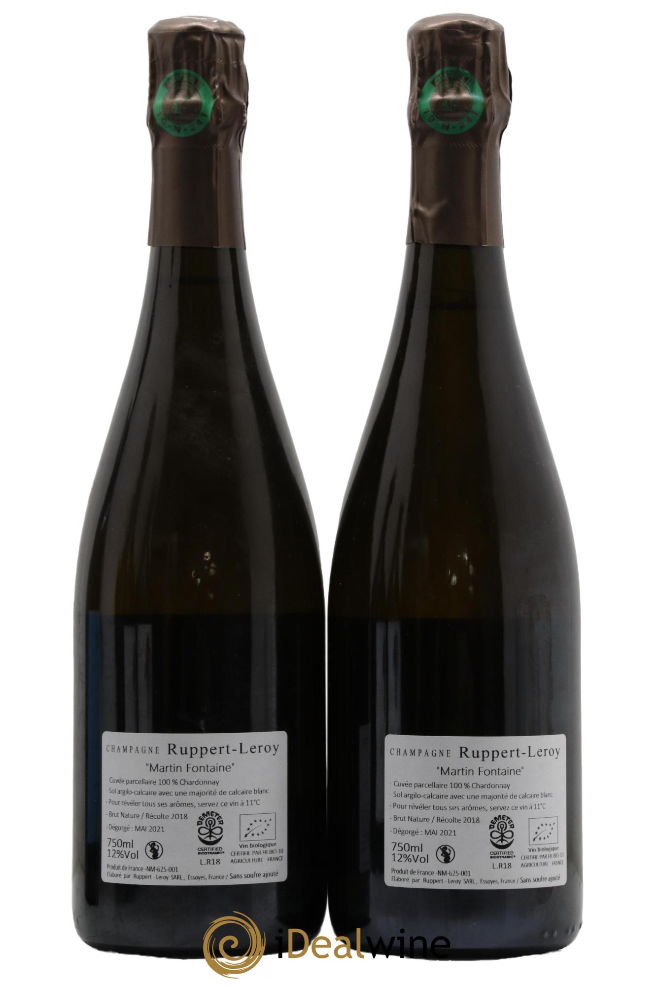 Martin Fontaine Ruppert-Leroy (Domaine) 2018 - Lot of 2 bottles - 1