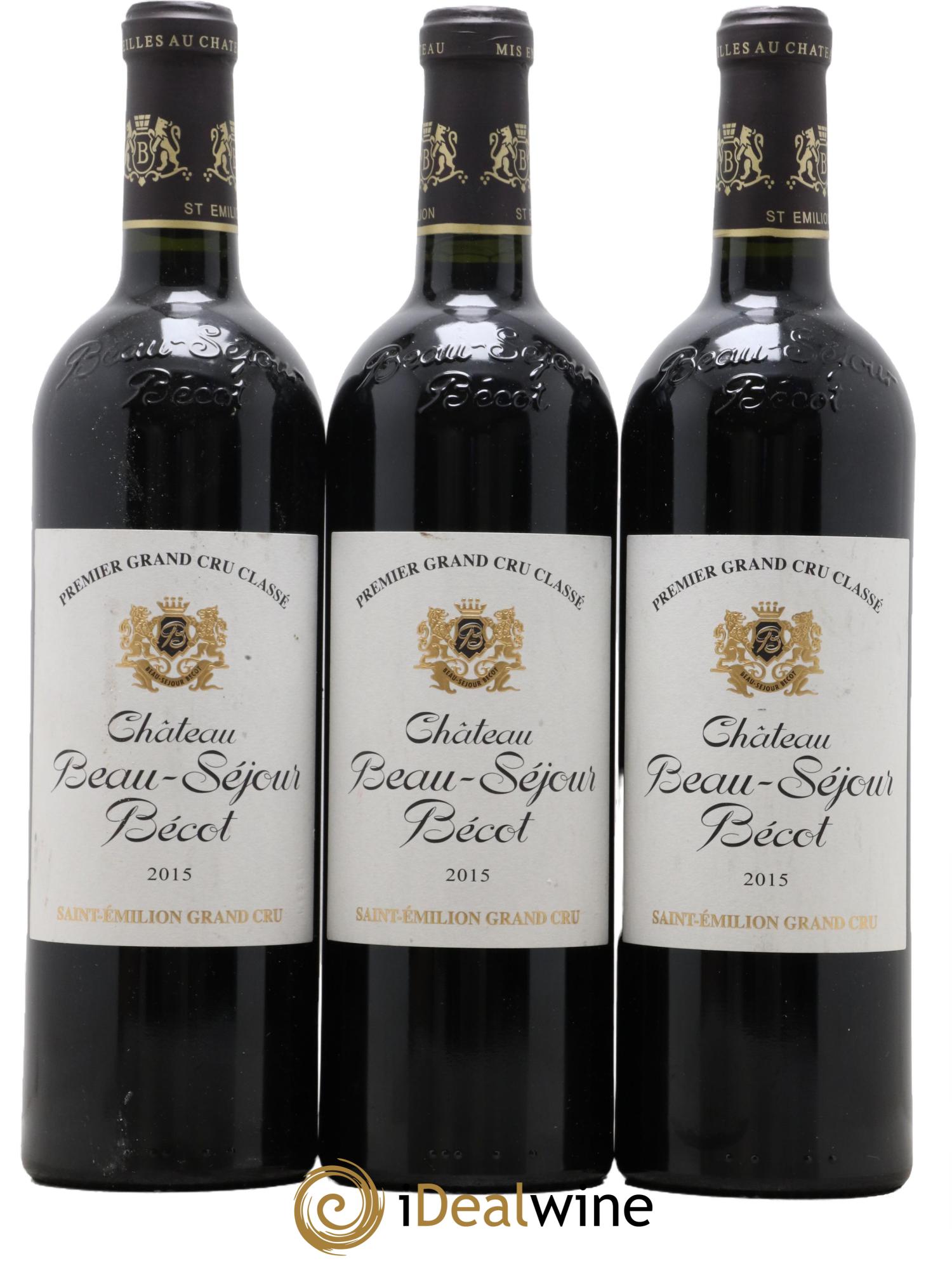 Château Beau-Séjour Bécot 1er Grand Cru Classé B  2015 - Lot of 3 bottles - 0