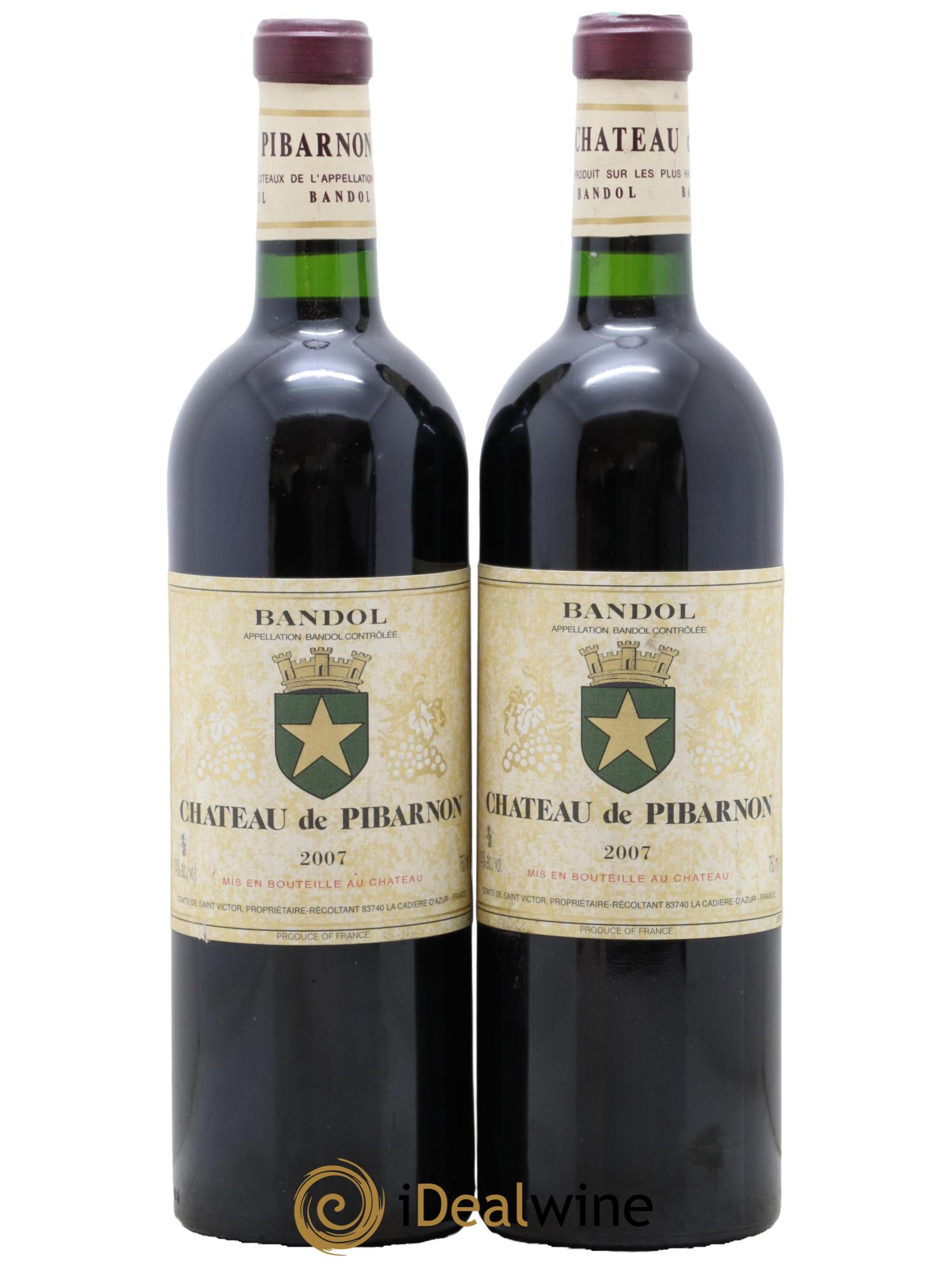 Bandol Château de Pibarnon Comte de Saint-Victor  2007 - Lotto di 2 bottiglie - 0