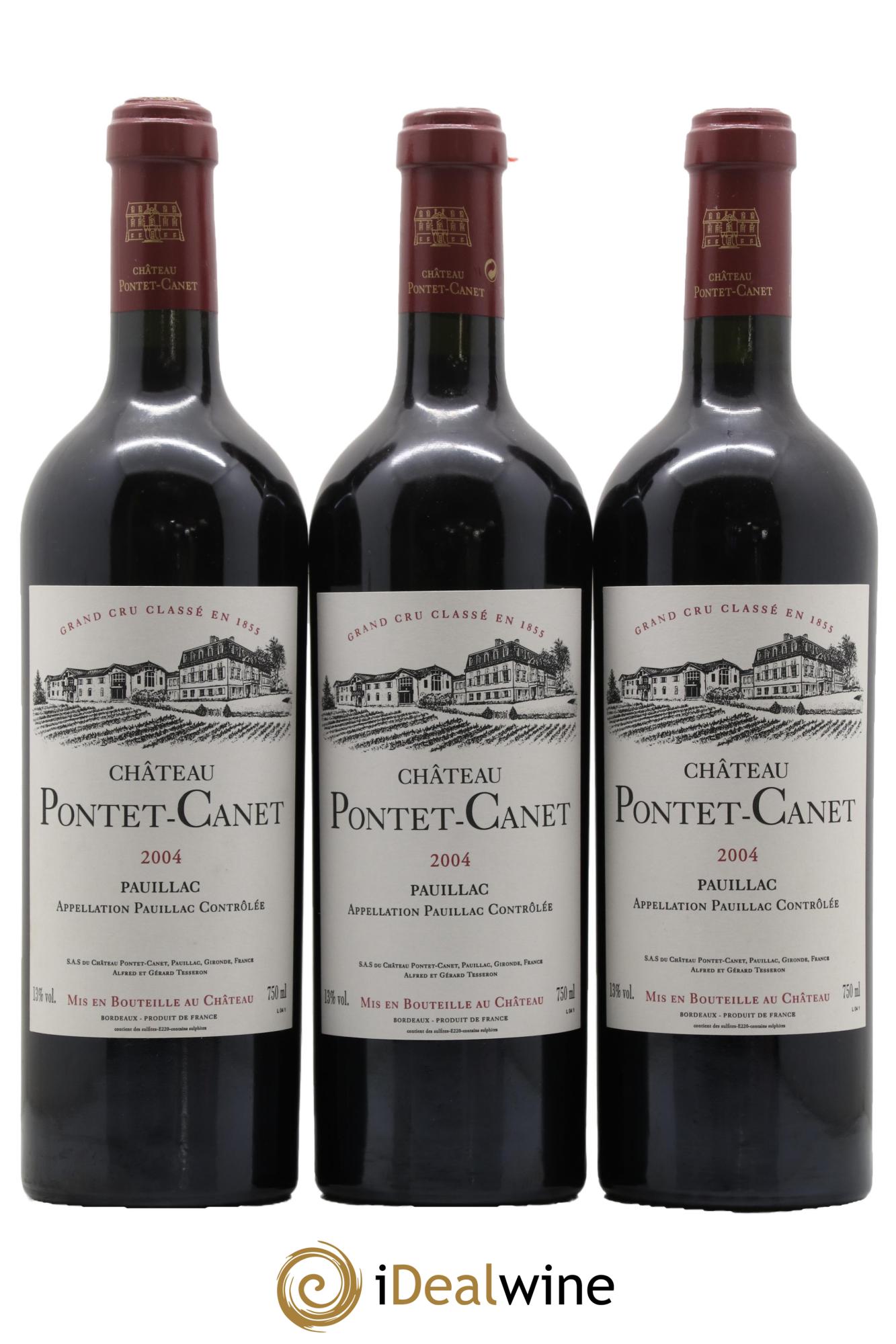 Château Pontet Canet 5ème Grand Cru Classé 2004 - Lot de 6 bouteilles - 1