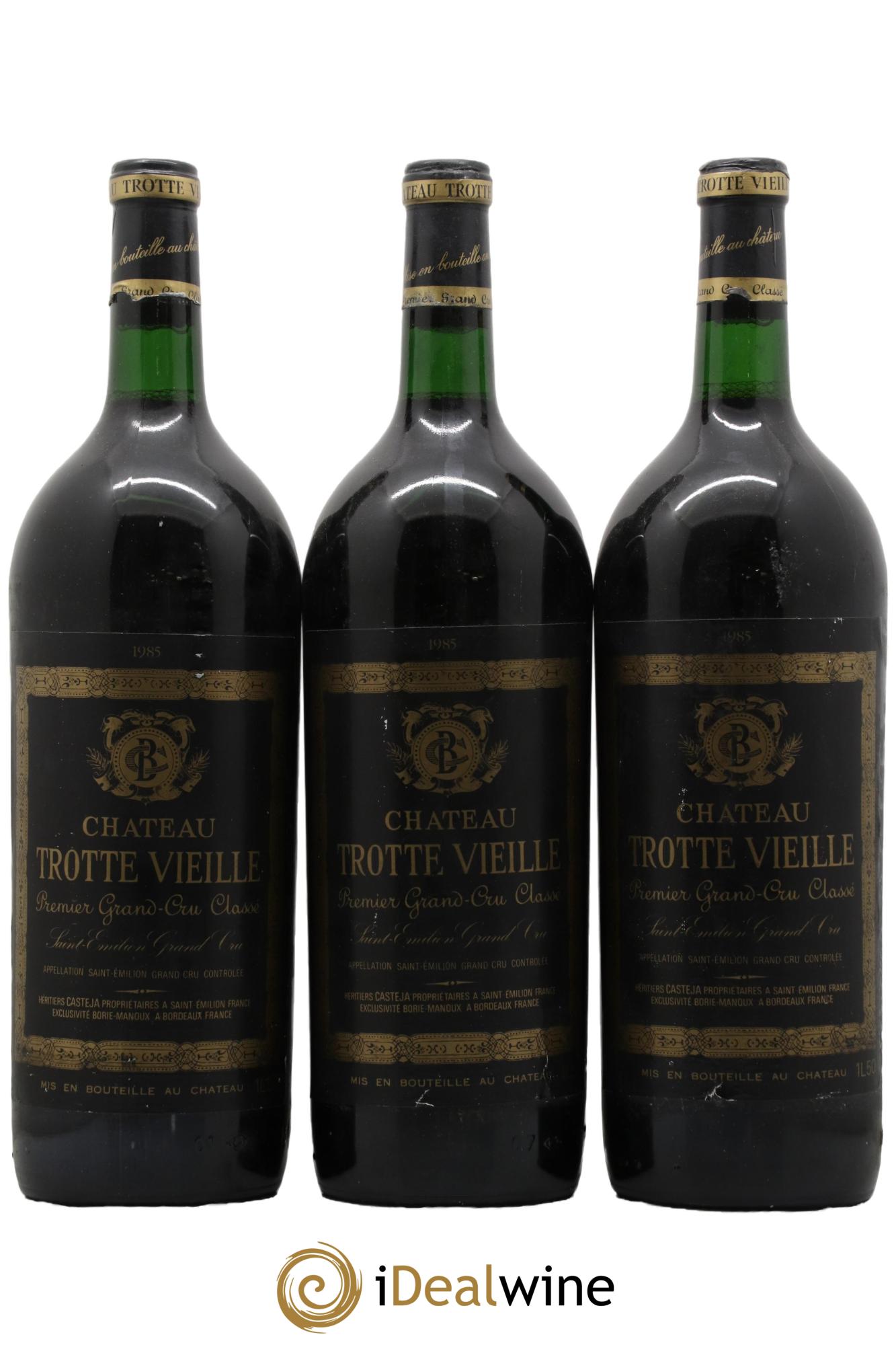 Château Trotte Vieille 1er Grand Cru Classé B 1985 - Lot of 3 magnums - 0