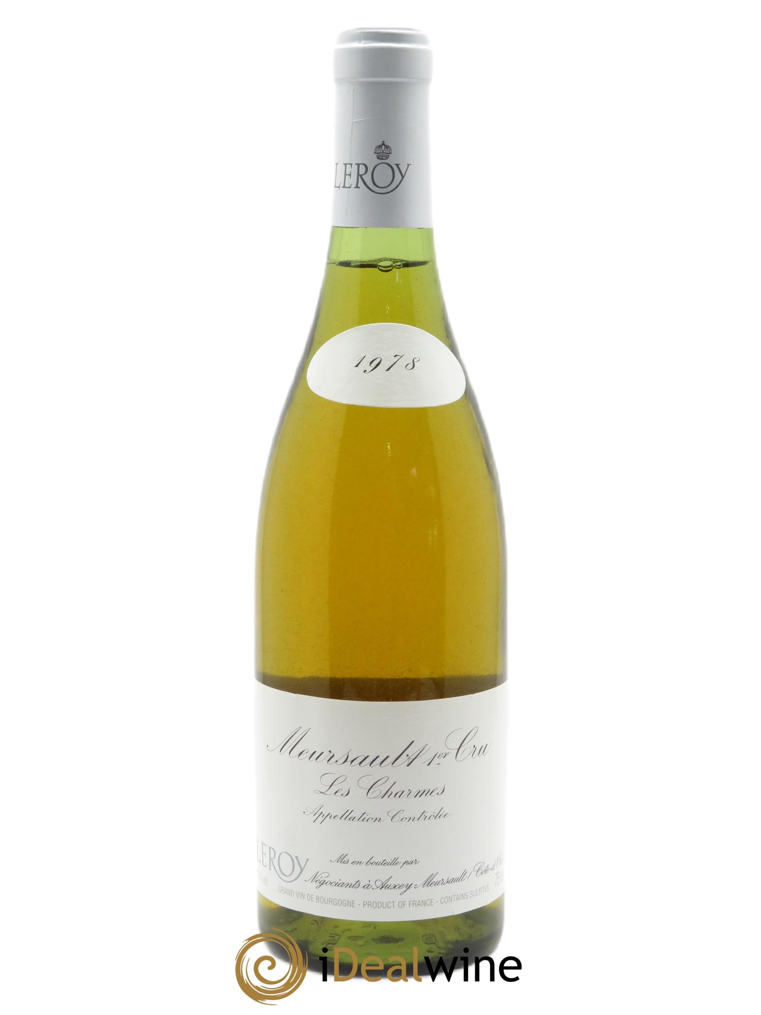 Meursault 1er Cru Les Charmes Leroy SA 1978 - Lot of 1 bottle - 0