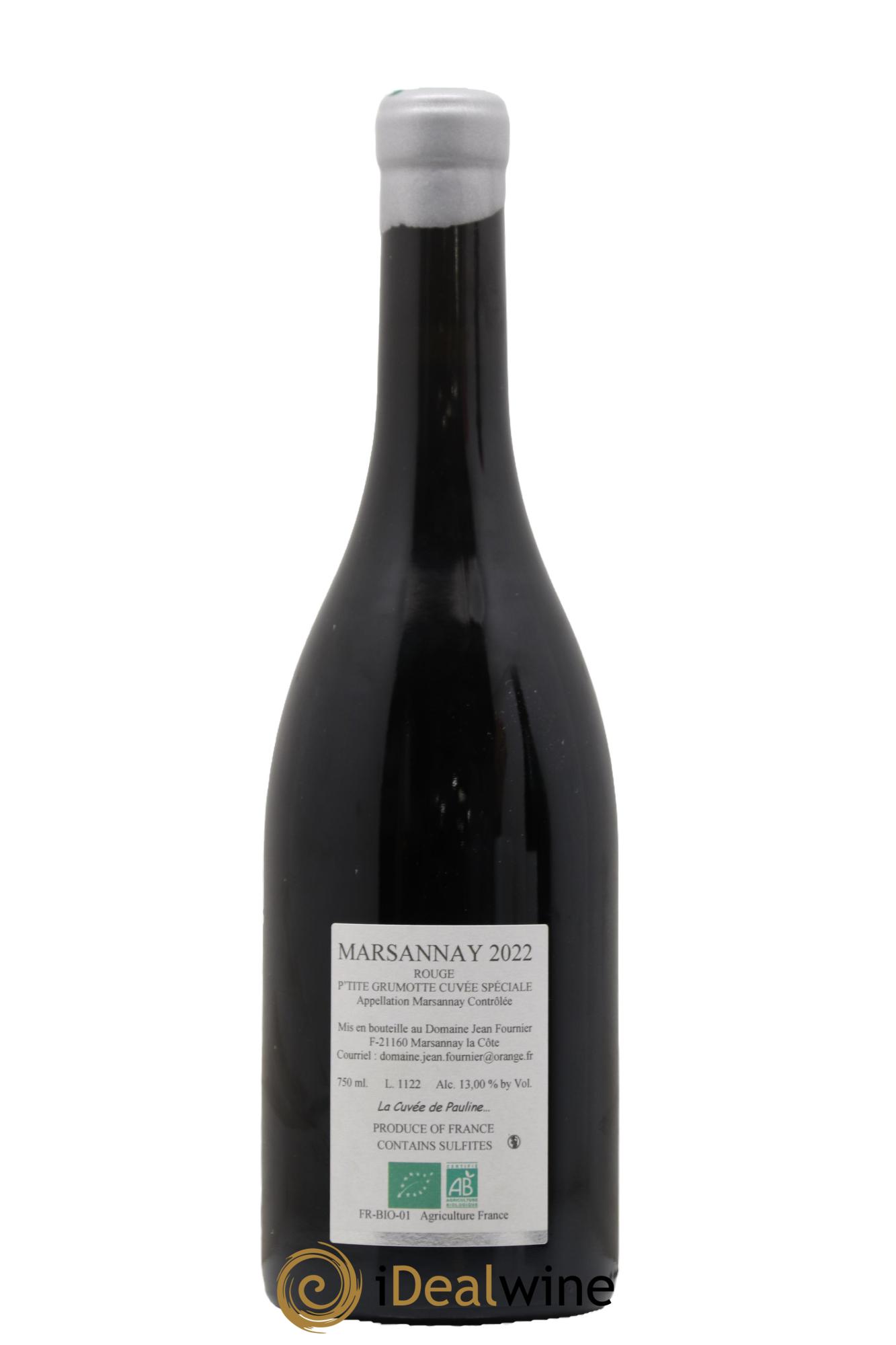 Marsannay P'tite Grumotte Jean Fournier 2022 - Posten von 1 Flasche - 1