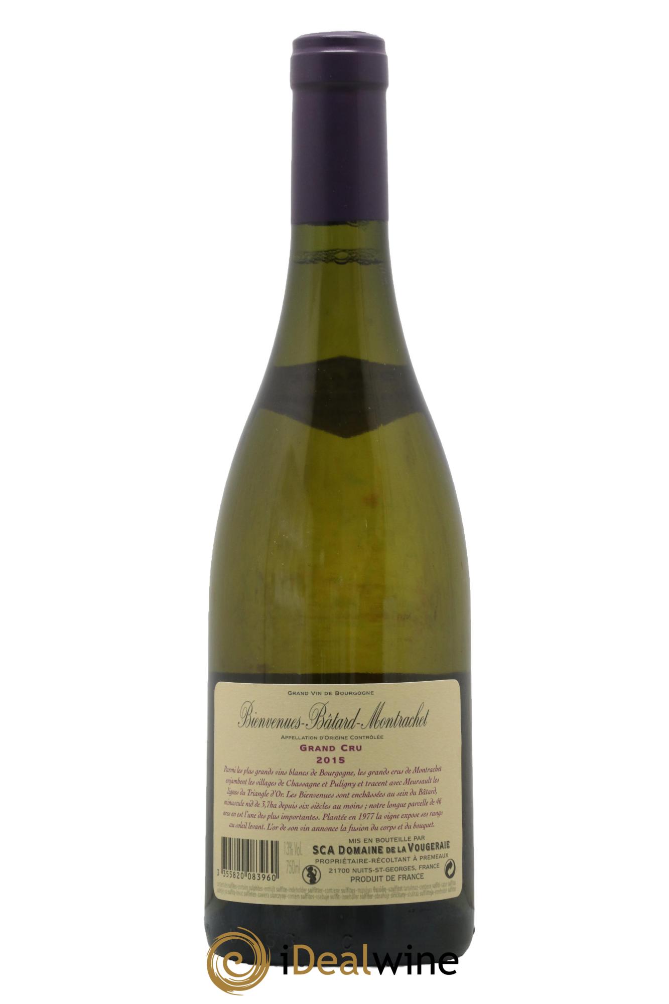 Bienvenues-Bâtard-Montrachet Grand Cru La Vougeraie 2015 - Lotto di 1 bottiglia - 1