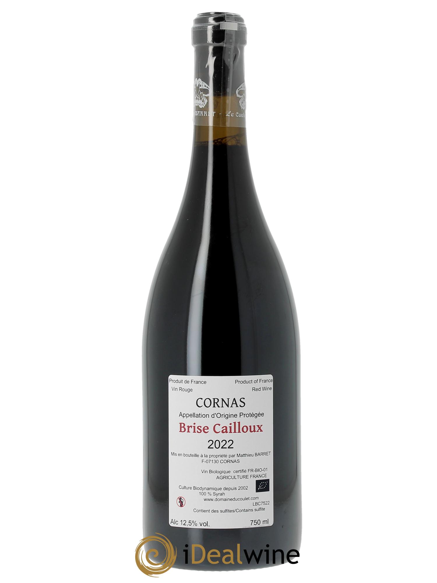 Cornas Brise Cailloux Coulet (Domaine du) - Matthieu Barret  2022 - Lot de 1 bouteille - 1