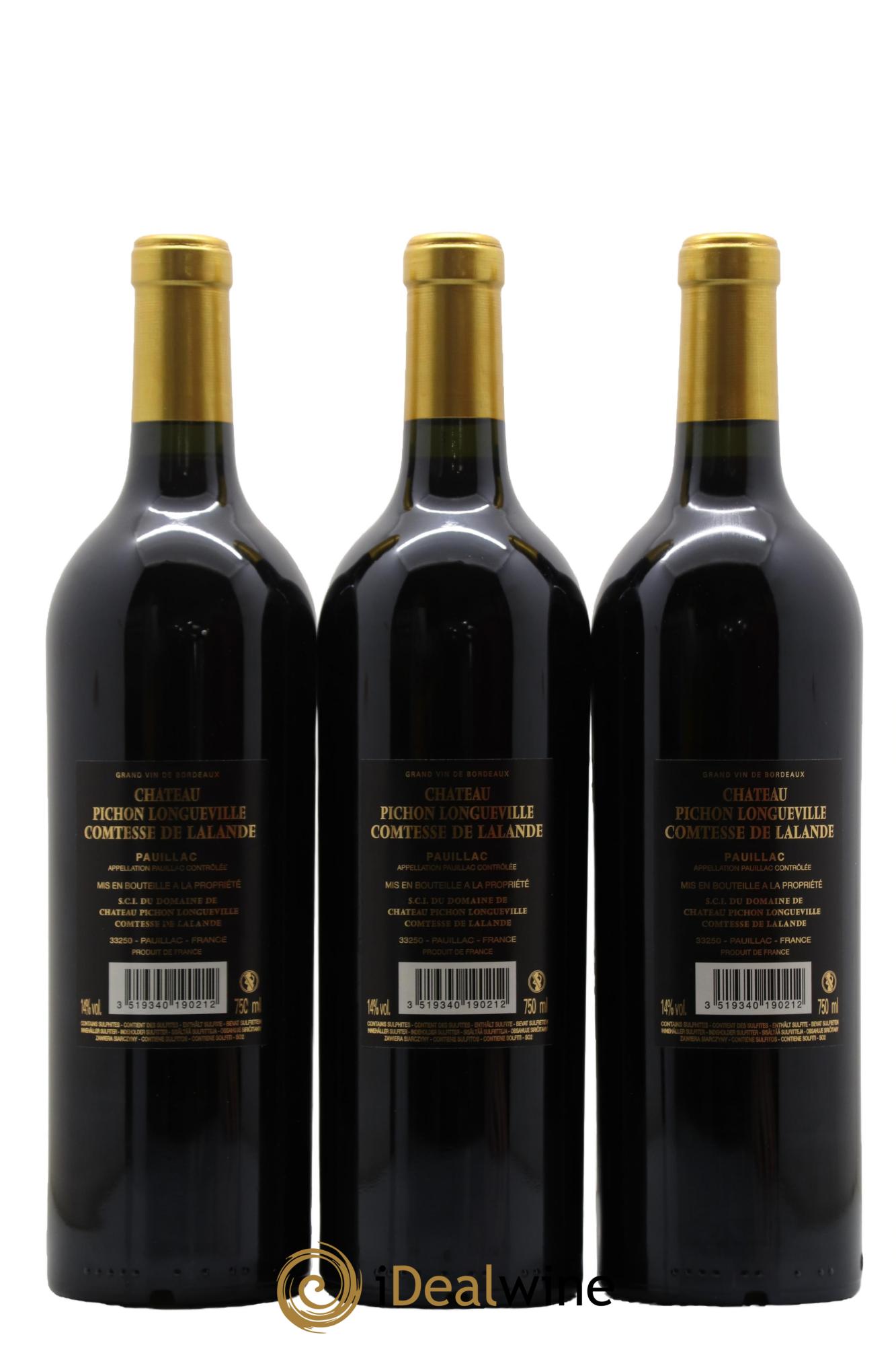 Château Pichon Longueville Comtesse de Lalande 2ème Grand Cru Classé 2019 - Lot de 6 bouteilles - 2