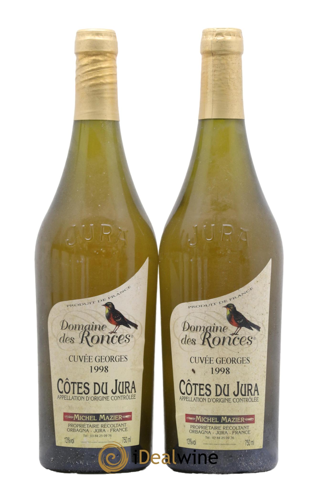 Côtes du Jura George Domaine Des Ronces (Michel Mazier) 1998 - Posten von 2 Flaschen - 0