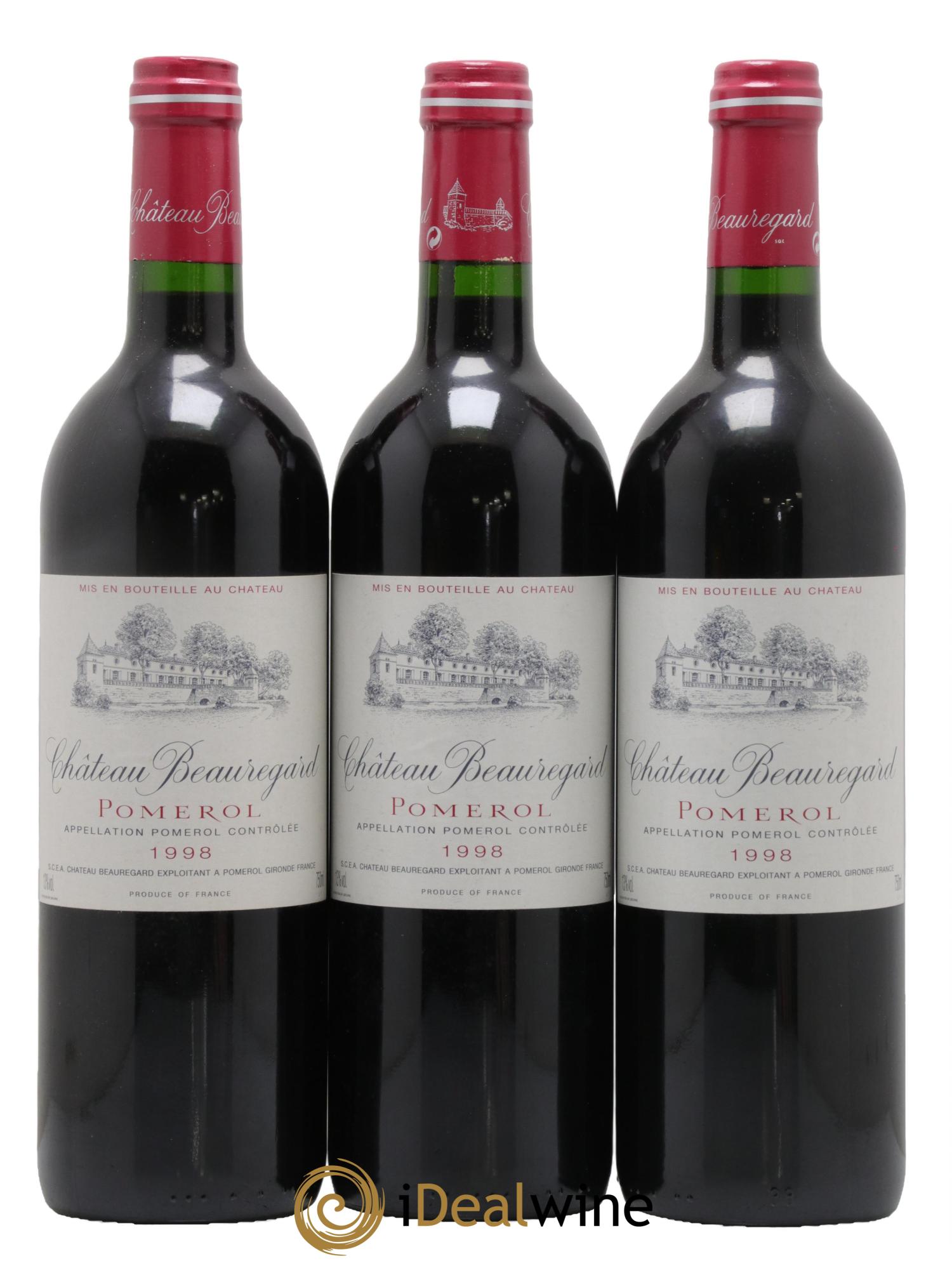 Château Beauregard 1998 - Lot de 3 bouteilles - 0