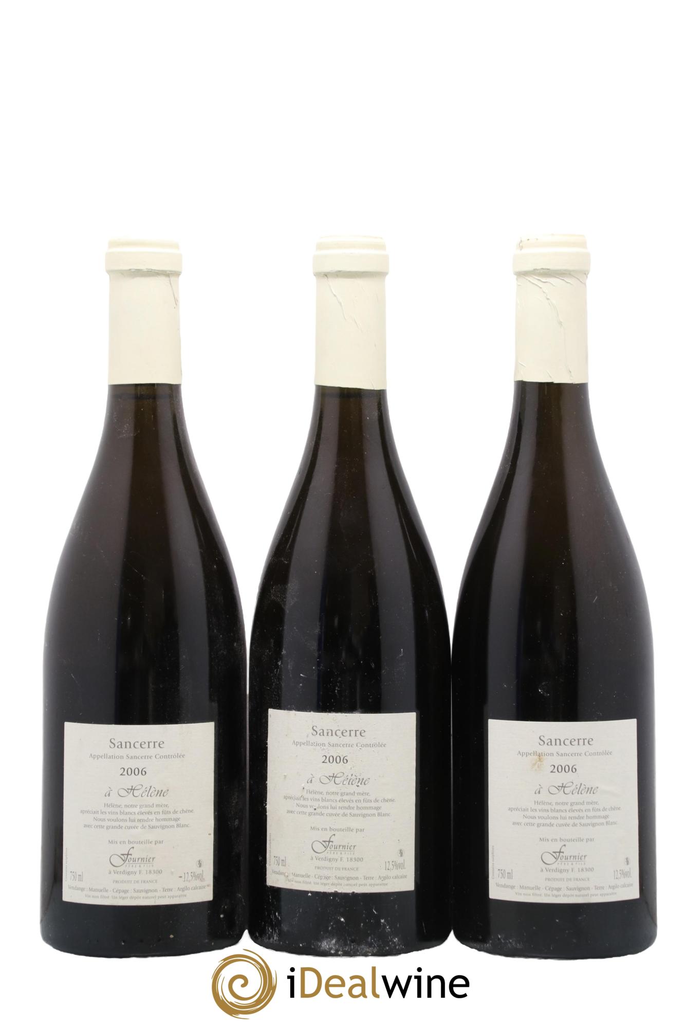 Sancerre Vendanges D'Helene Fournier Pere Et Fils 2006 - Lot de 3 bouteilles - 1