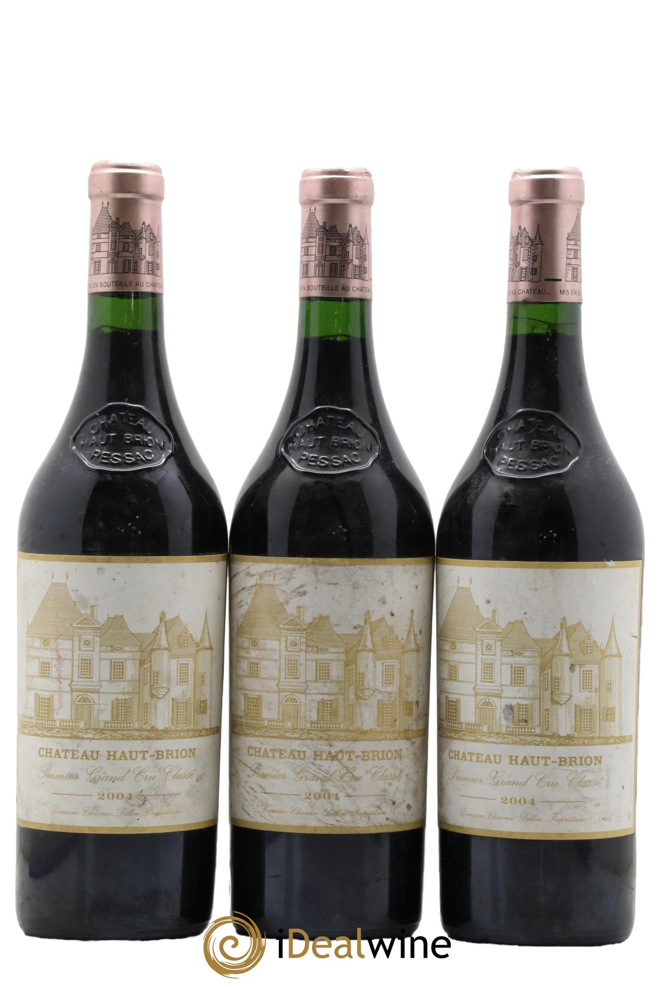 Château Haut Brion 1er Grand Cru Classé 2004 - Lotto di 3 bottiglie - 0