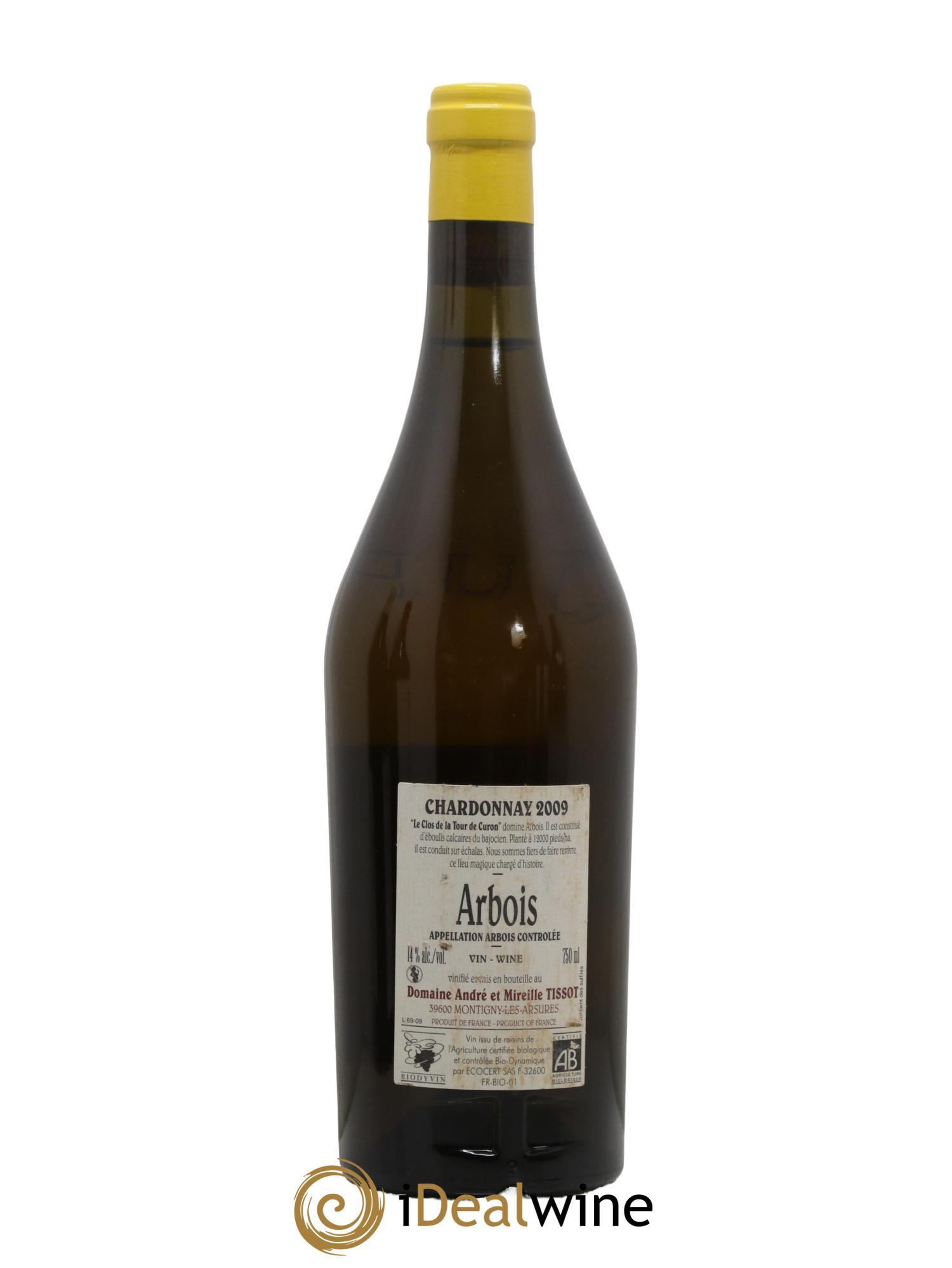 Arbois Chardonnay Le Clos de la Tour de Curon Bénédicte et Stéphane Tissot 2009 - Posten von 1 Flasche - 1