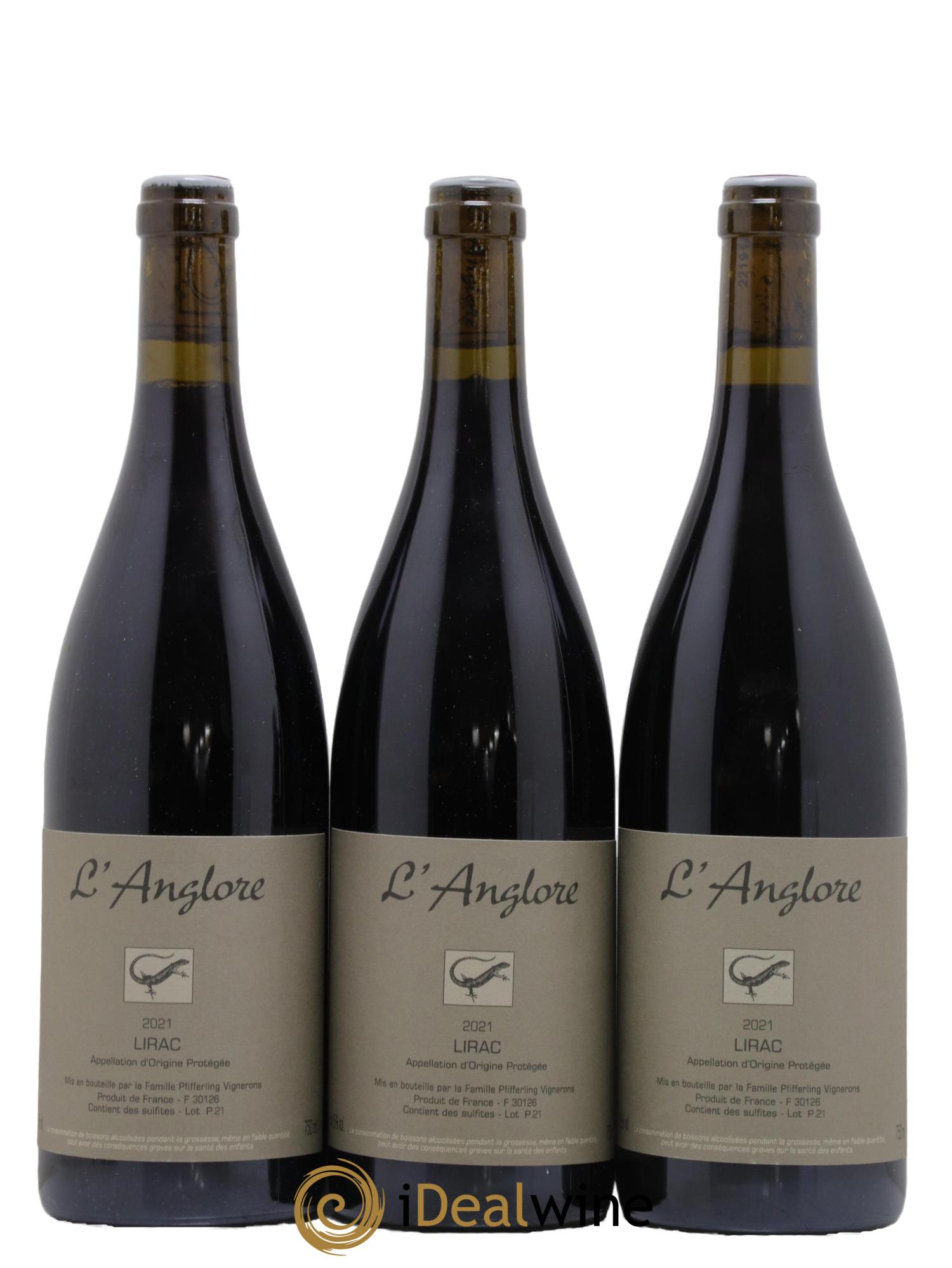 Lirac L'Anglore  2021 - Lot de 3 bouteilles - 0