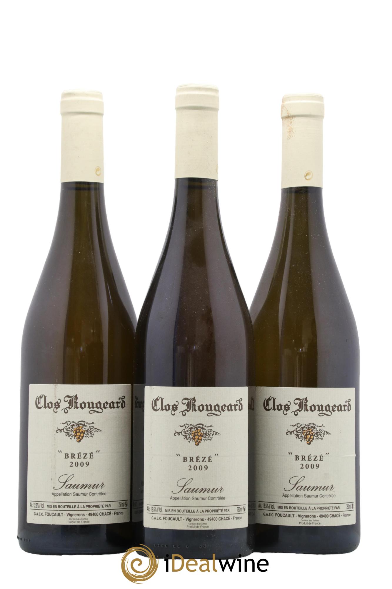 Saumur Brézé Clos Rougeard 2009 - Lot of 3 bottles - 0