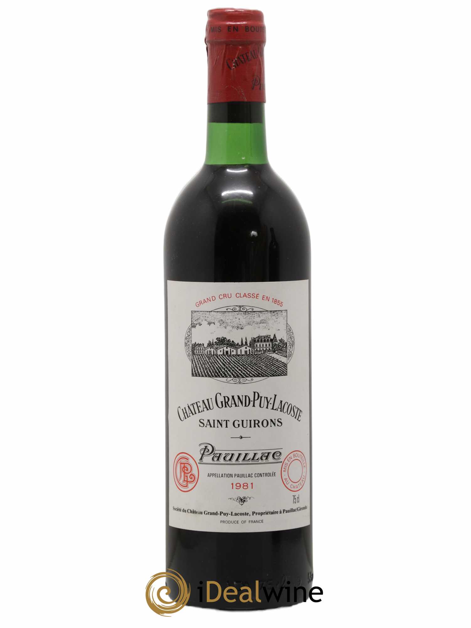 Château Grand Puy Lacoste 5ème Grand Cru Classé  1981 - Posten von 1 Flasche - 0