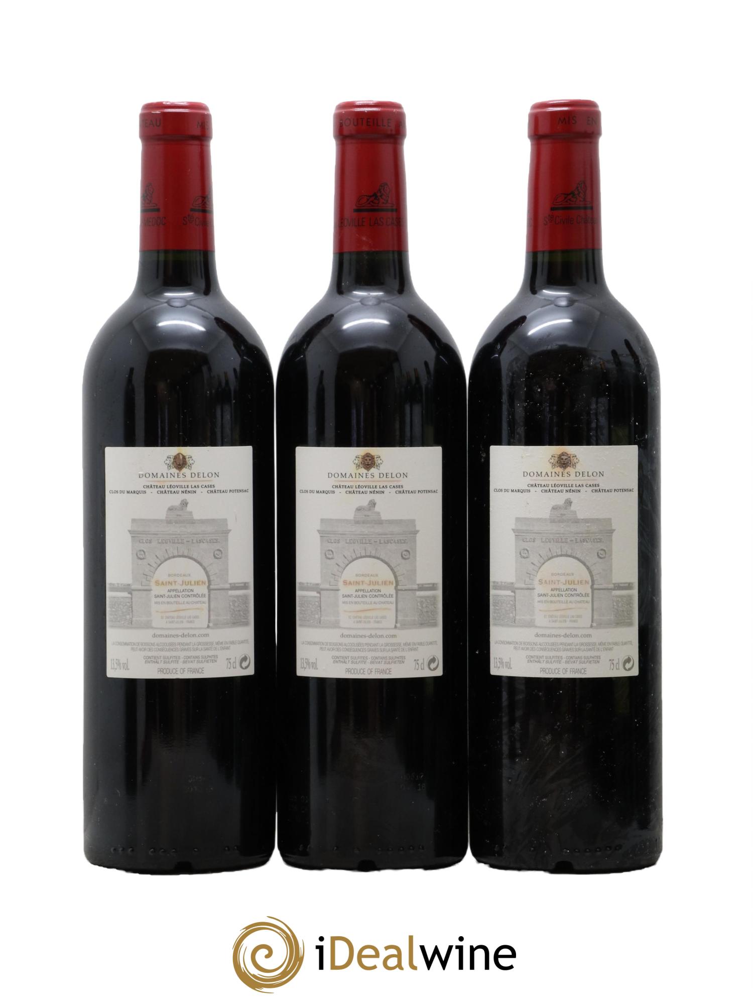 Château Léoville Las Cases 2ème Grand Cru Classé 2016 - Lot of 3 bottles - 1