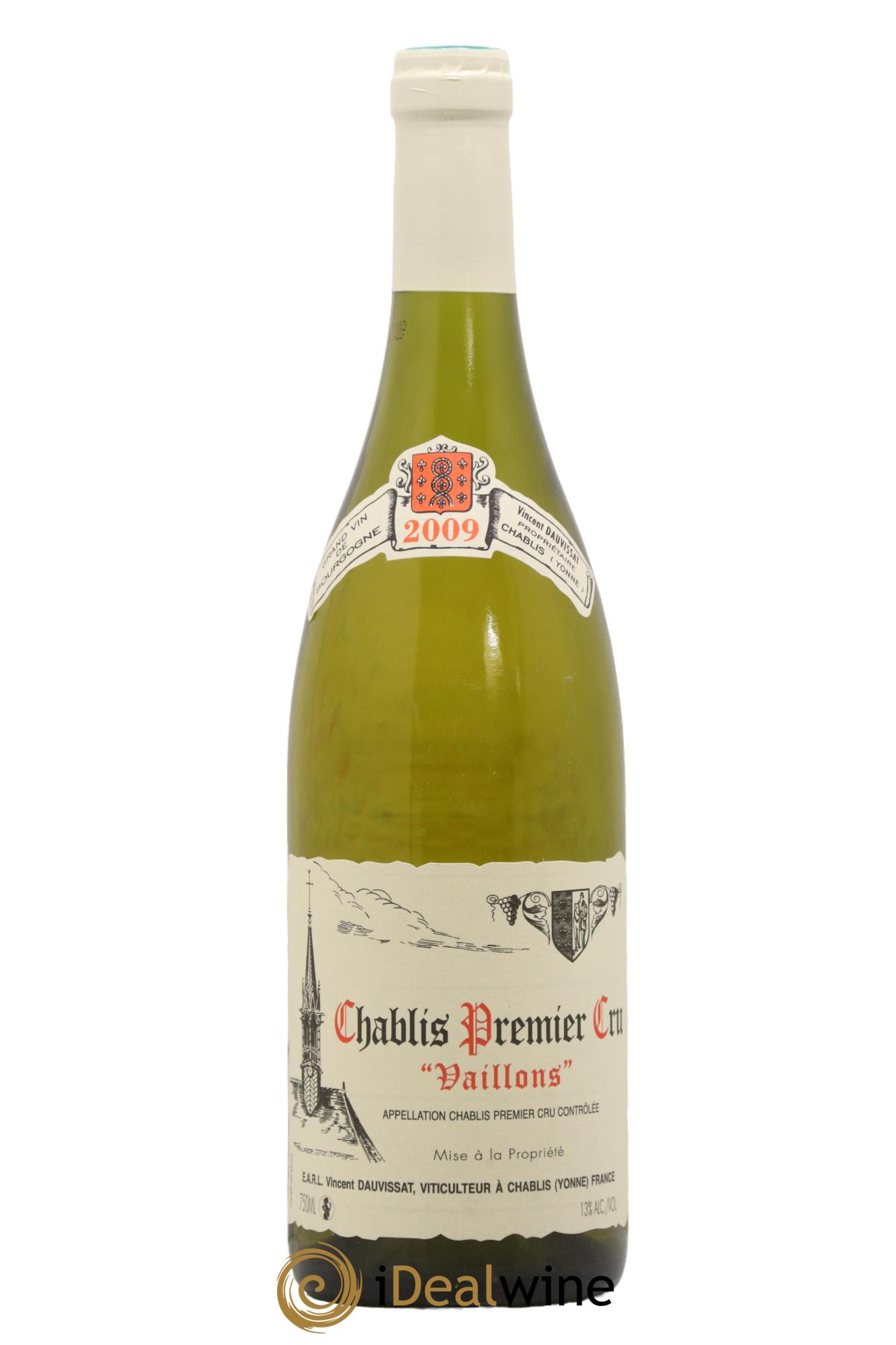 Chablis 1er Cru Vaillons Vincent Dauvissat (Domaine) 2009 - Lot of 1 bottle - 0