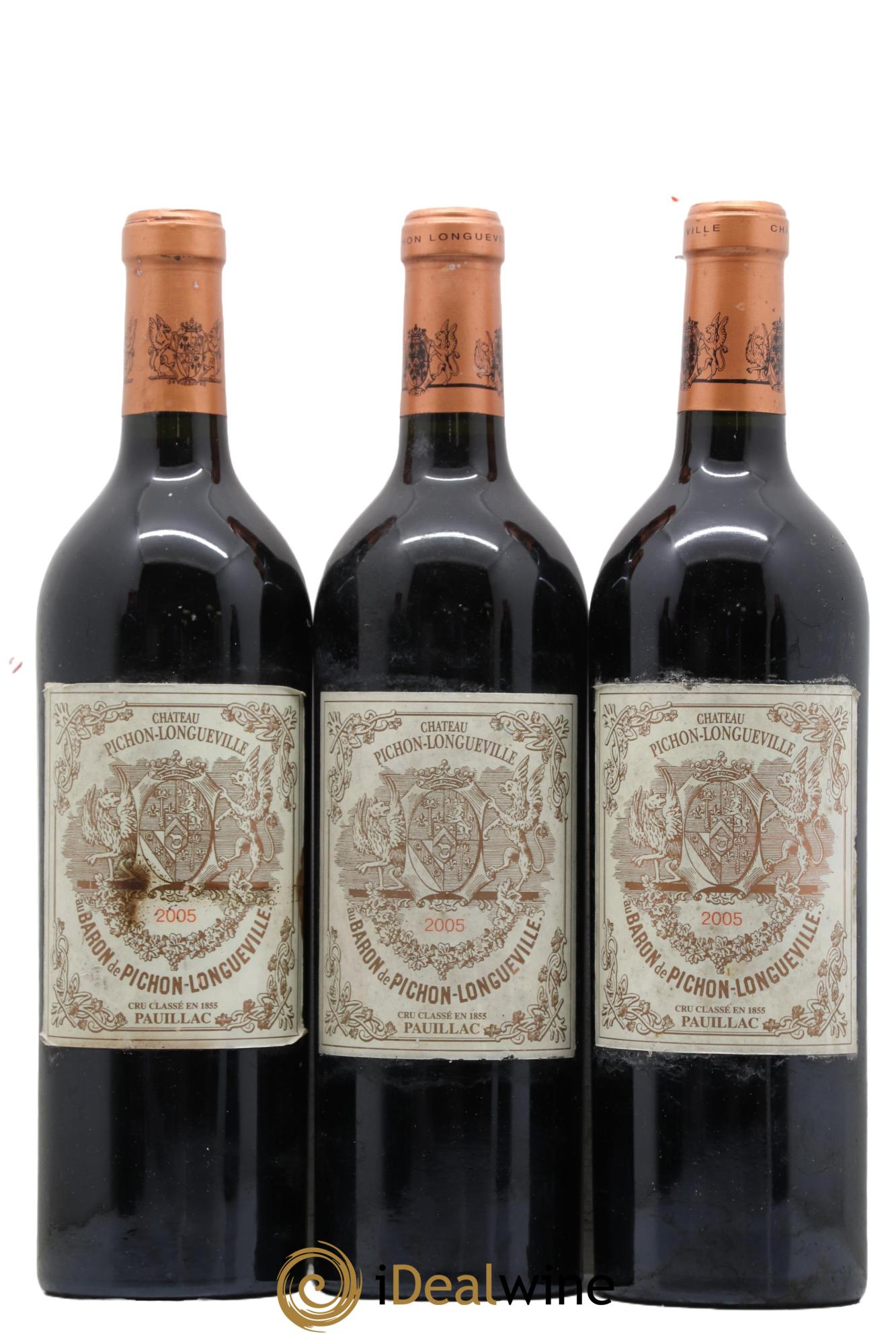 Pichon Longueville Baron 2ème Grand Cru Classé 2005 - Posten von 3 Flaschen - 0