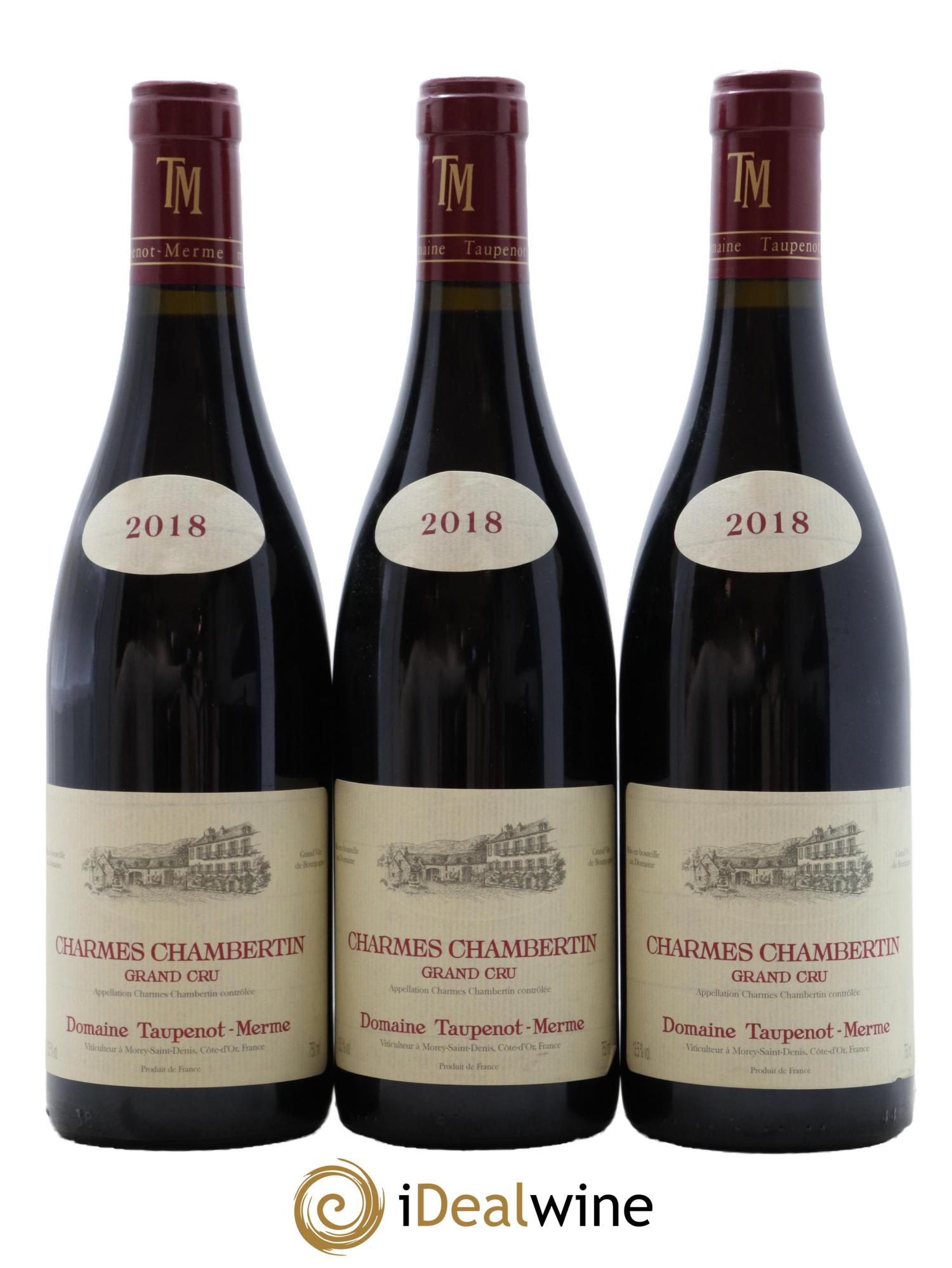 Charmes-Chambertin Grand Cru Taupenot-Merme 2018 - Lot of 3 bottles - 0