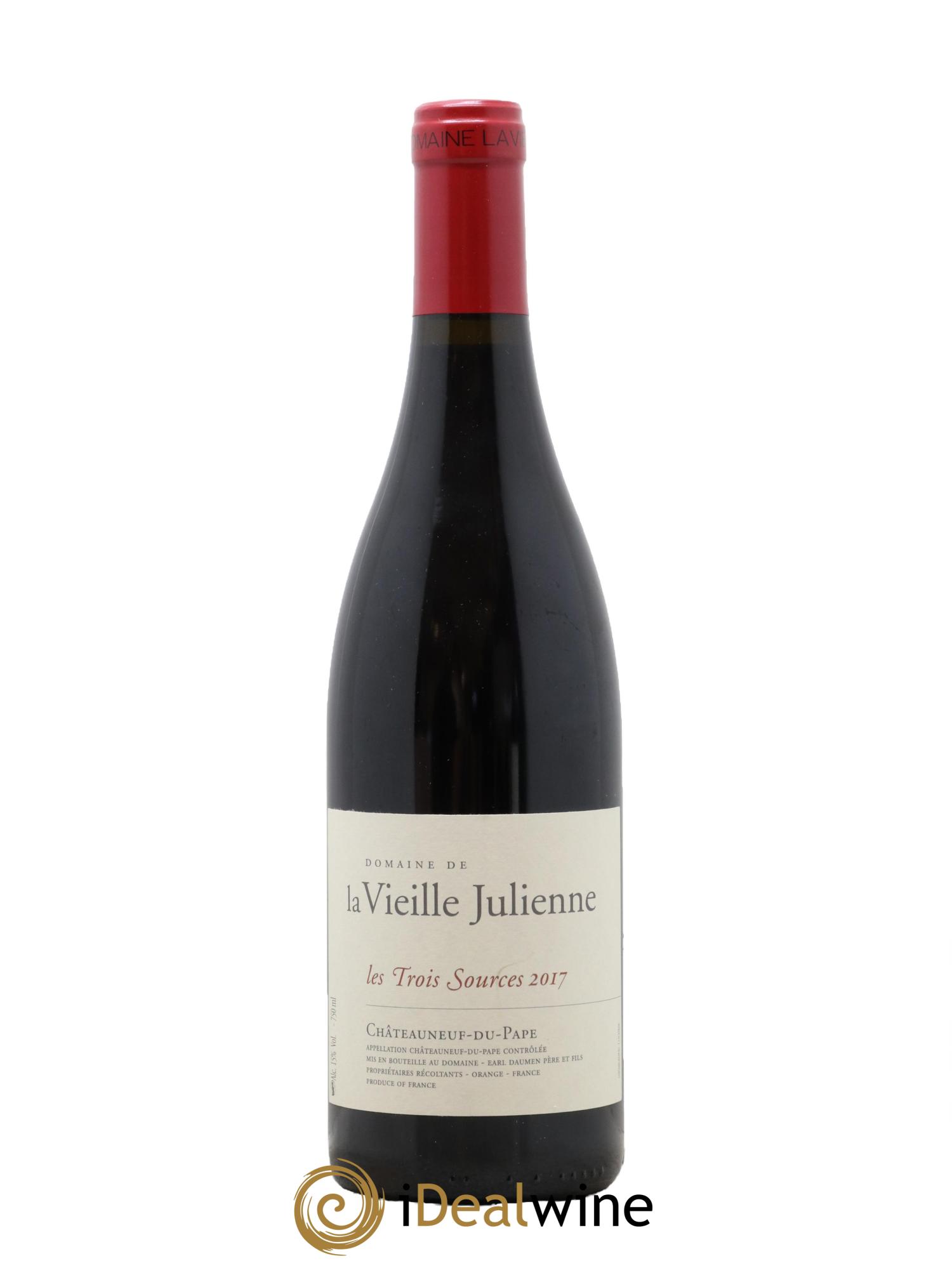 Châteauneuf-du-Pape Vieille Julienne (Domaine de la) Les Trois Sources Jean-Paul Daumen 2017 - Lot de 1 bouteille - 0