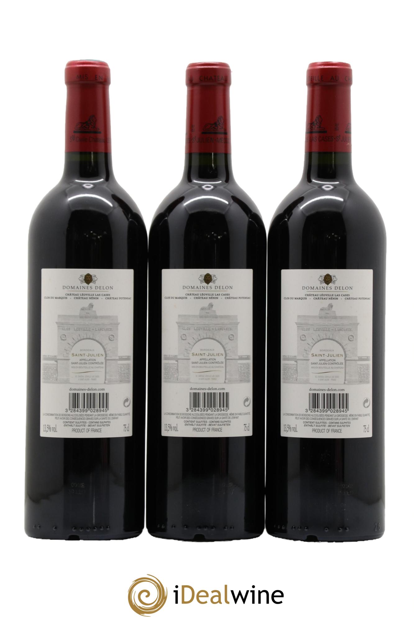 Château Léoville Las Cases 2ème Grand Cru Classé 2015 - Lot of 3 bottles - 1