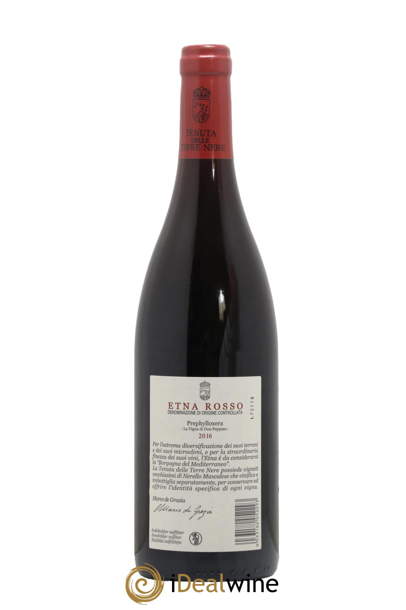 Etna Rosso DOC Tenuta delle Terre Nere Prephylloxera  2016 - Posten von 1 Flasche - 1