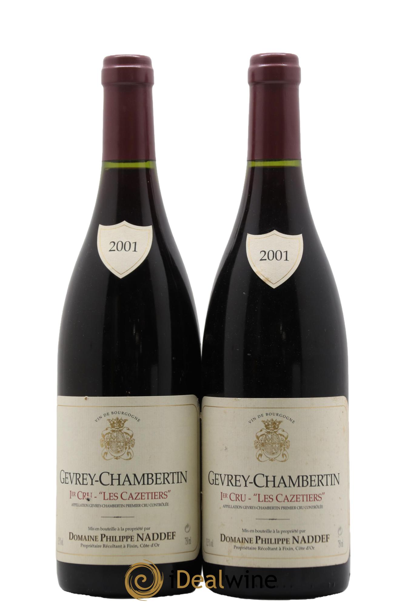 Gevrey-Chambertin 1er Cru Les Cazetiers Philippe Naddef 2001 - Posten von 2 Flaschen - 0