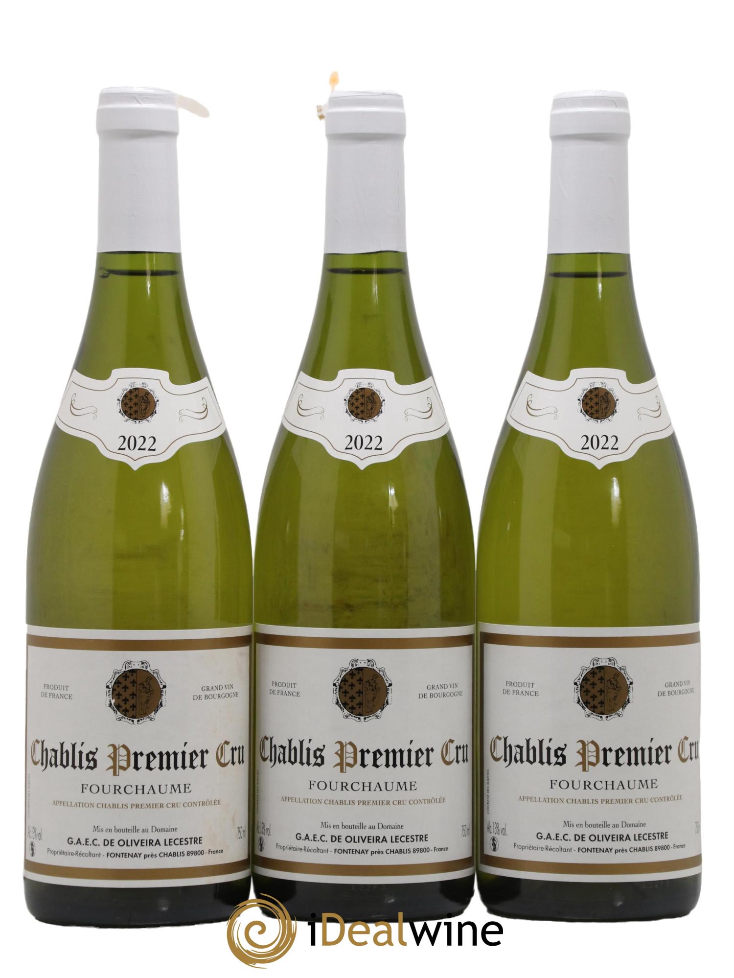 Chablis 1er Cru Fourchaume Gaec De Oliveira Lecestre 2022 - Posten von 3 Flaschen - 0