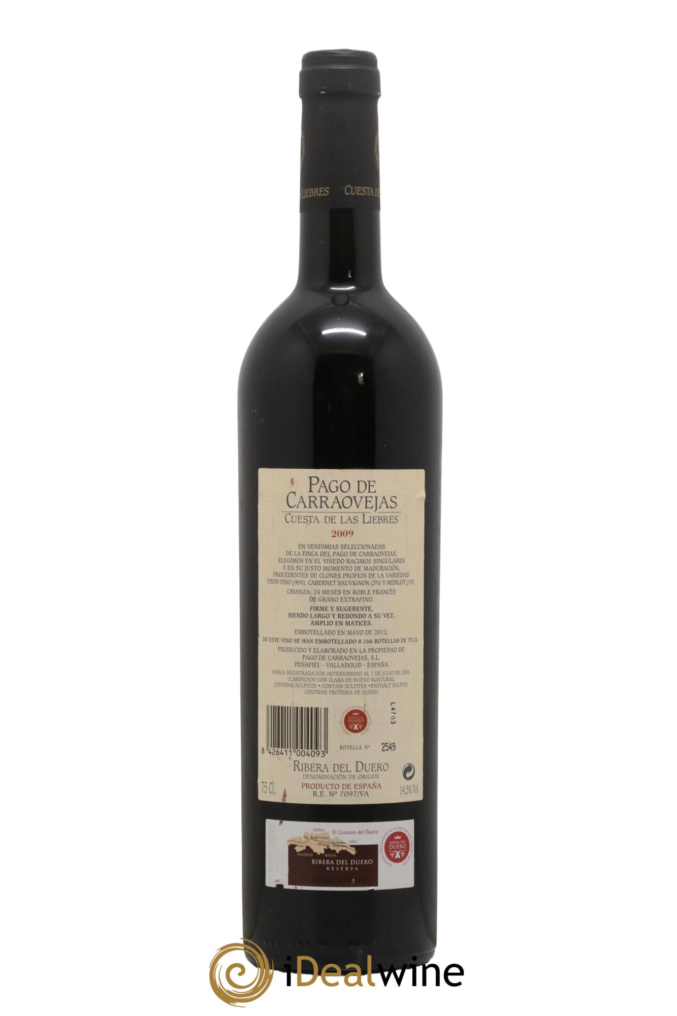 Ribera Del Duero DO Pago de Carraovejas 2009 - Lot de 1 bouteille - 1