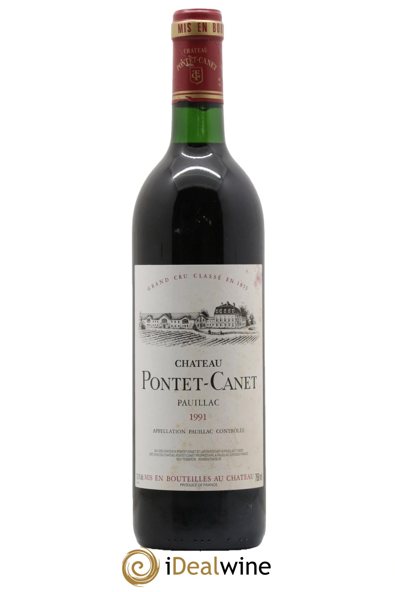 Château Pontet Canet 5ème Grand Cru Classé 1991 - Posten von 1 Flasche - 0