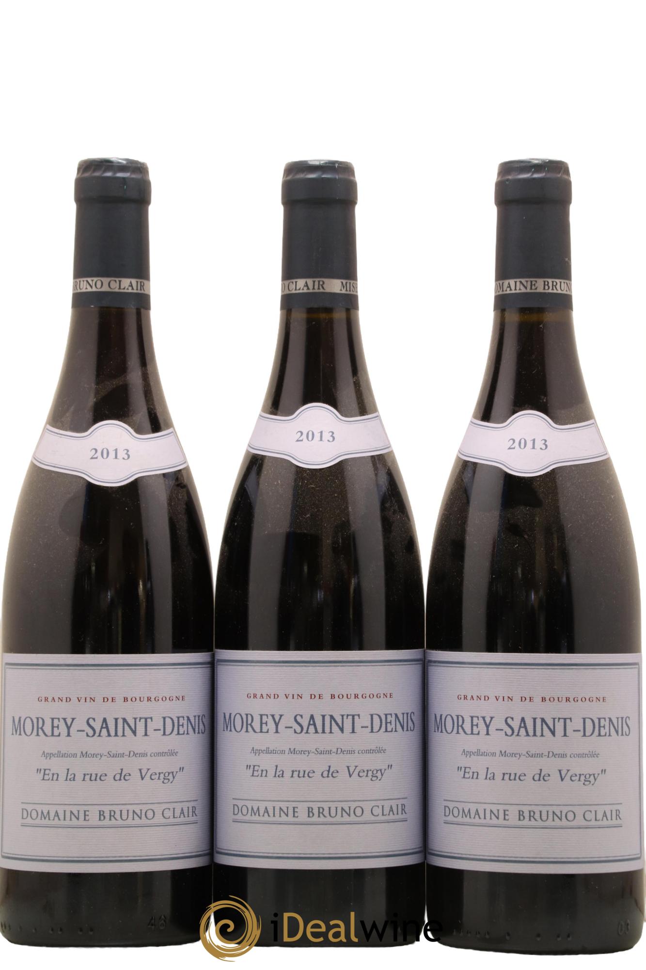 Morey Saint-Denis En la Rue de Vergy Bruno Clair (Domaine) 2013 - Lot de 3 bouteilles - 0