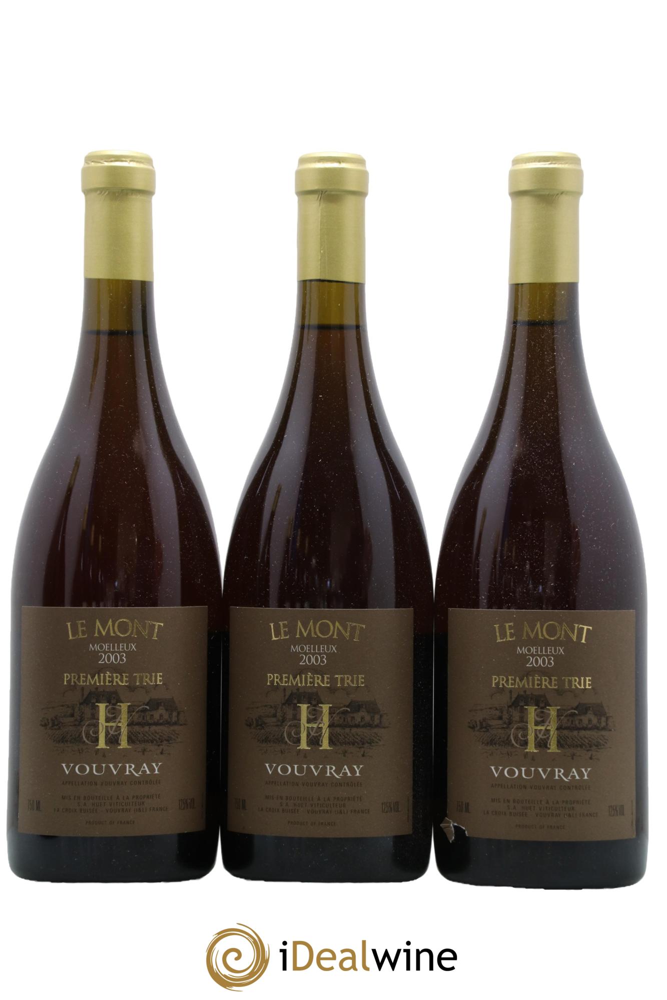 Vouvray Le Mont Moelleux 1ère Trie Domaine Huet 2003 - Posten von 3 Flaschen - 0