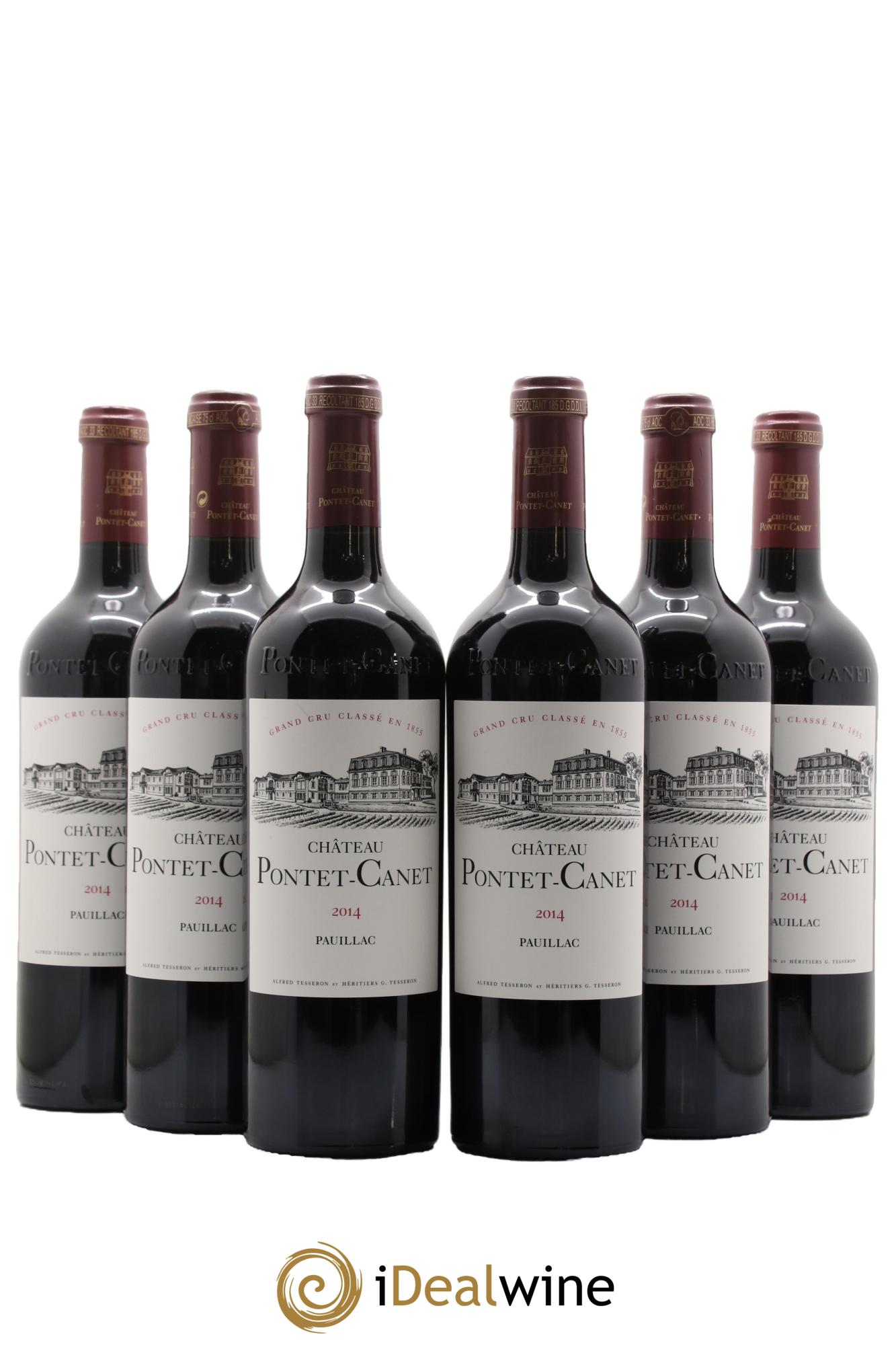 Château Pontet Canet 5ème Grand Cru Classé 2014 - Lot de 6 bouteilles - 0