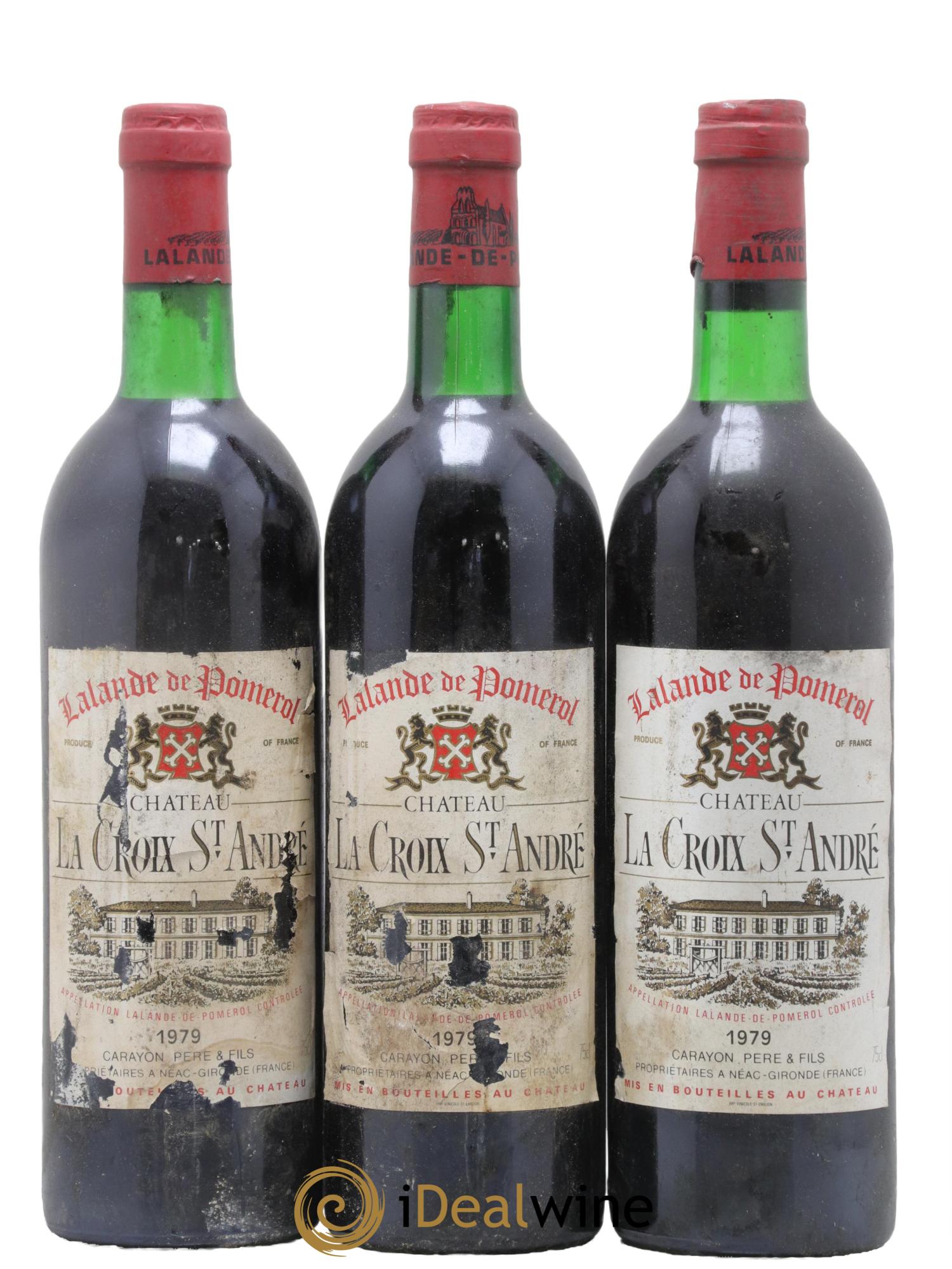 Château La Croix Saint André 1979 - Lotto di 3 bottiglie - 0