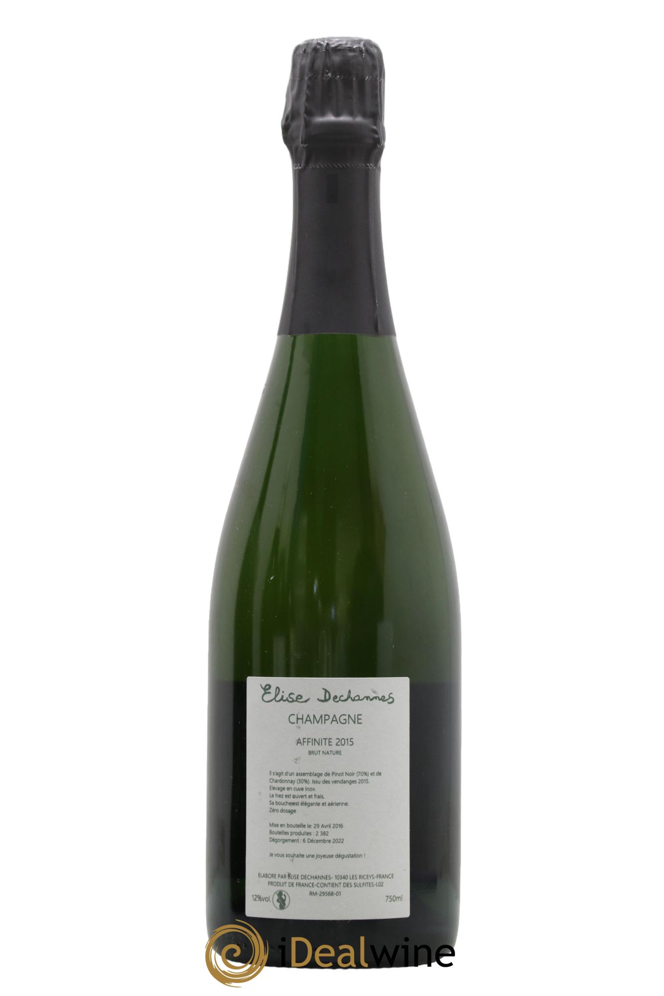 Affinité Brut Nature Elise Dechannes (Domaine) 2015 - Lotto di 1 bottiglia - 1