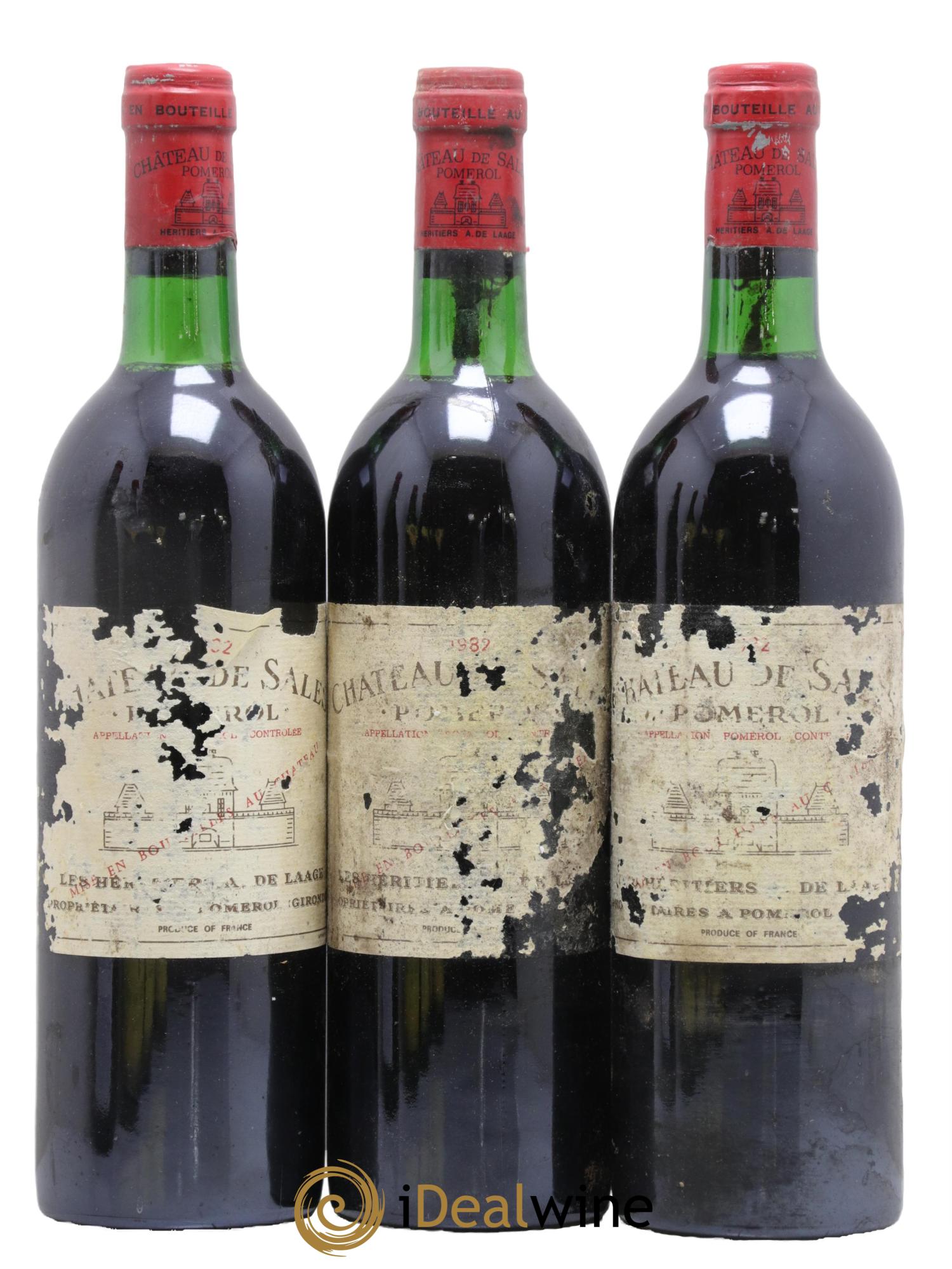 Château de Sales 1982 - Lot de 3 bouteilles - 0