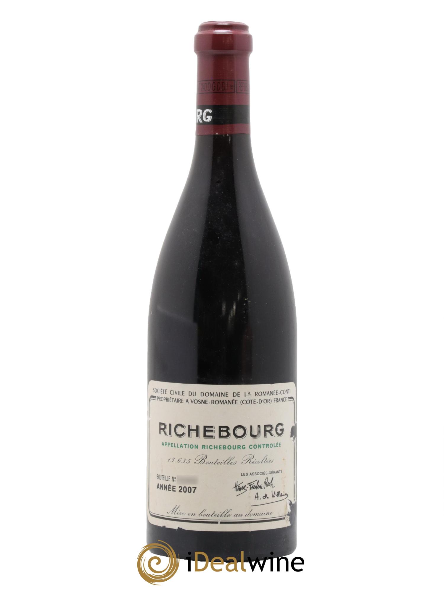 Richebourg Grand Cru Domaine de la Romanée-Conti 2007 - Lotto di 1 bottiglia - 0