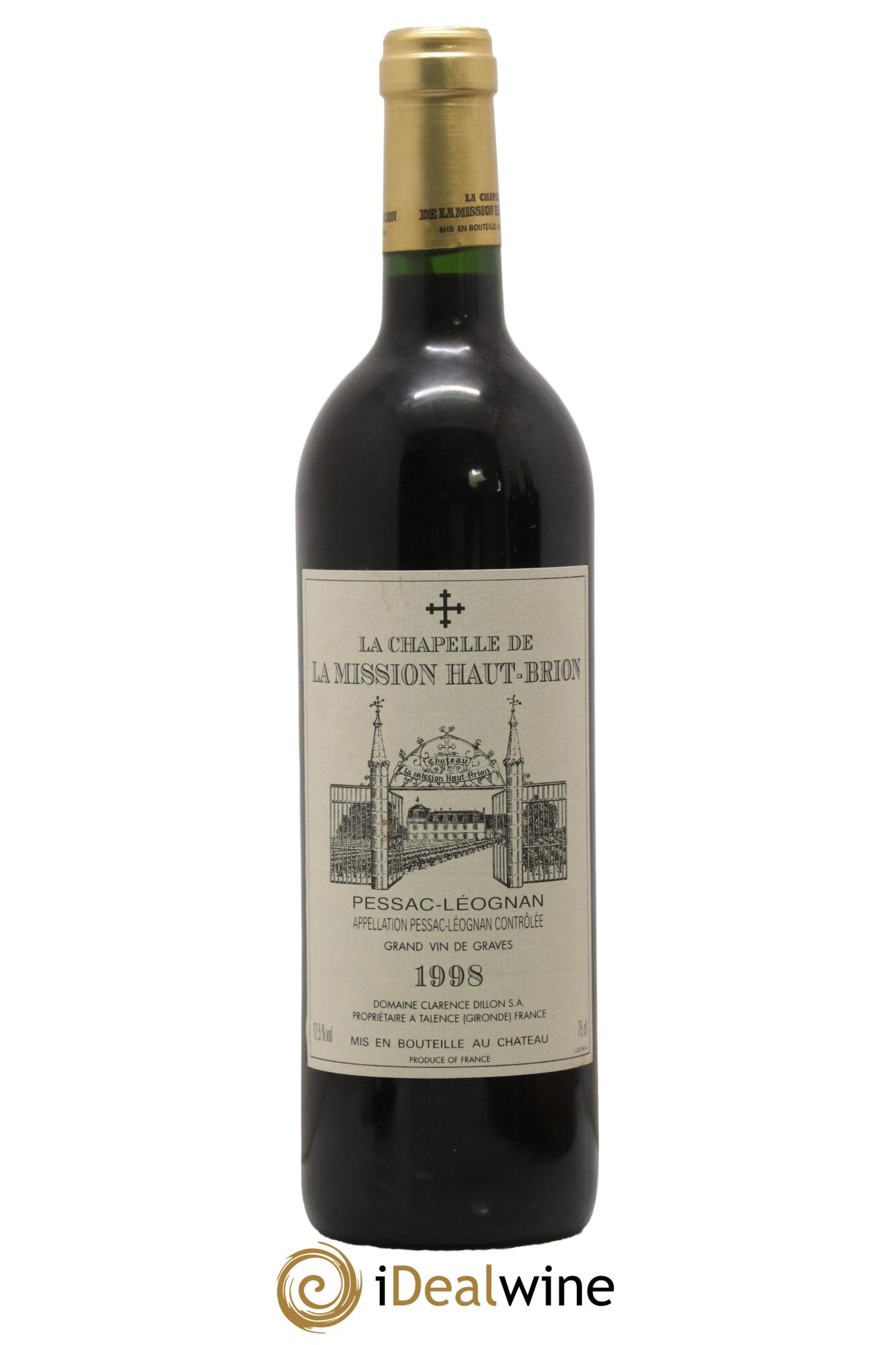 La Chapelle de La Mission Haut-Brion Second Vin  1998 - Lotto di 1 bottiglia - 0